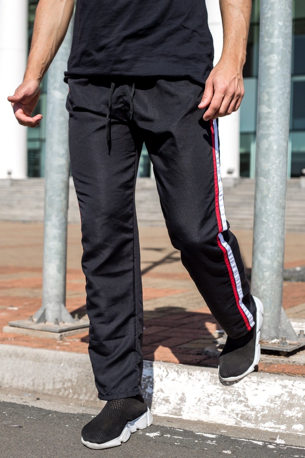 Vista 2 Kit 2 Calças Tactel Masculina Treino Academia Bolso Traseira Frent's azul/azul marinho/multicolorido/preto