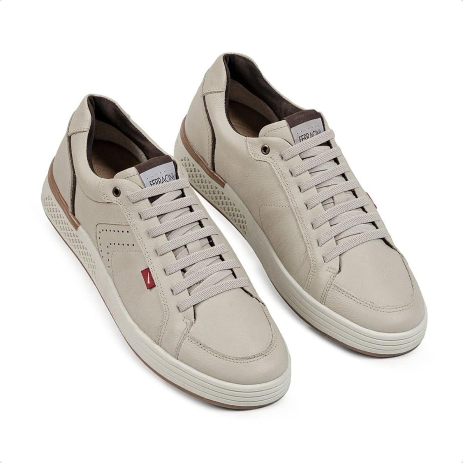 Vista 2 Sapatênis de Couro Ferracini Masculino Clint FERRACINI cinza