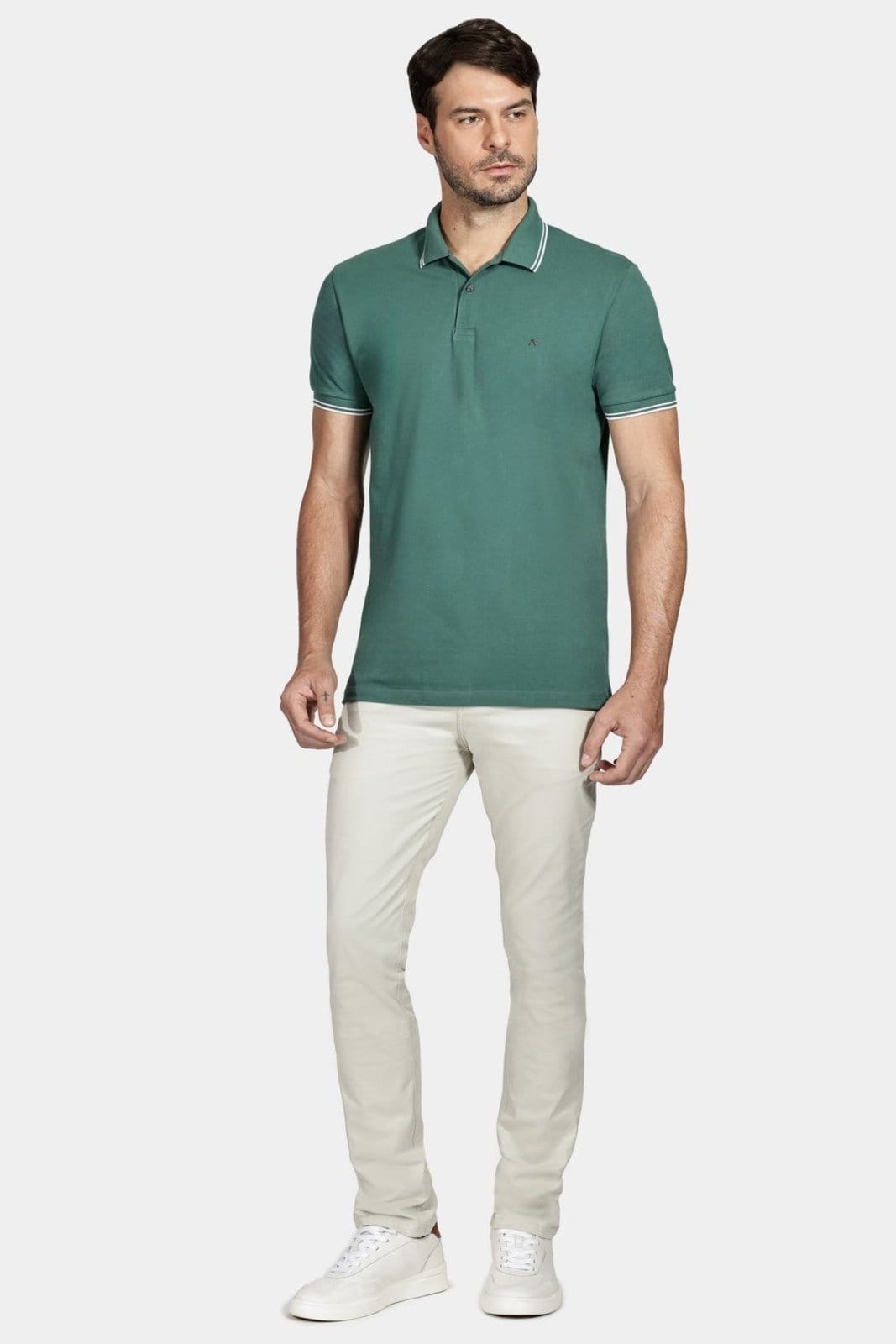 Vista 2 Calça Aramis Color 5 Pockets Lisa Areia Aramis incolor