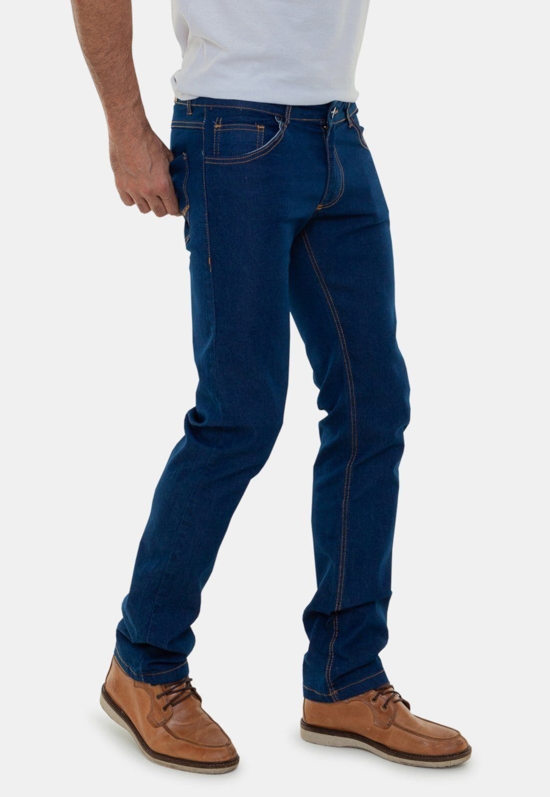 Vista 2 Calça Jeans Premium Tradicional Masculina Versatti Milão Versatti azul