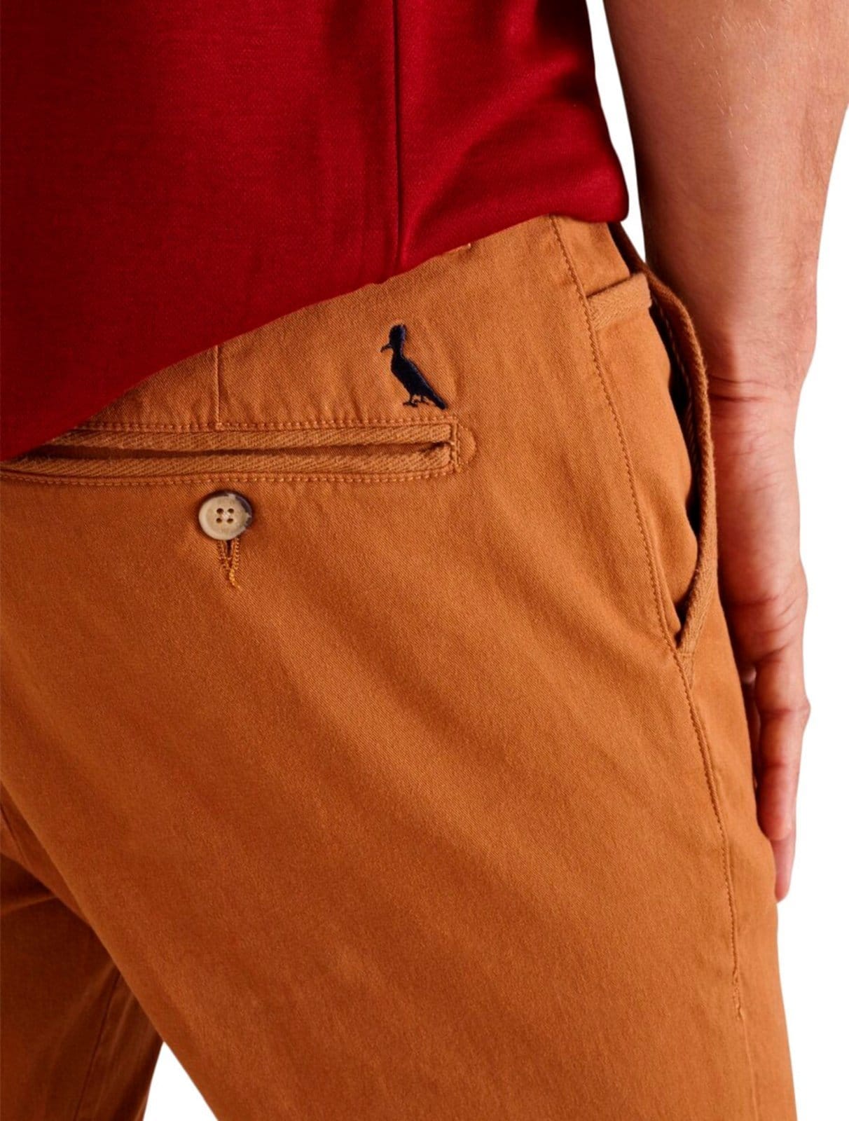 Vista 2 Calça Reserva Masculina de Sarja Casual Iron Reserva caramelo