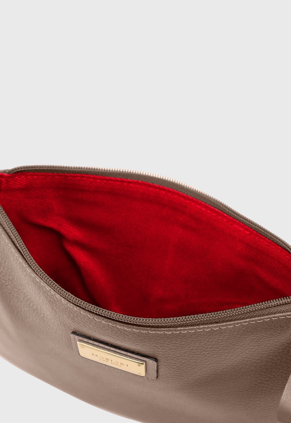 Vista 2 Bolsa Transversal de Couro Mariart 199MRT New Mariart bege