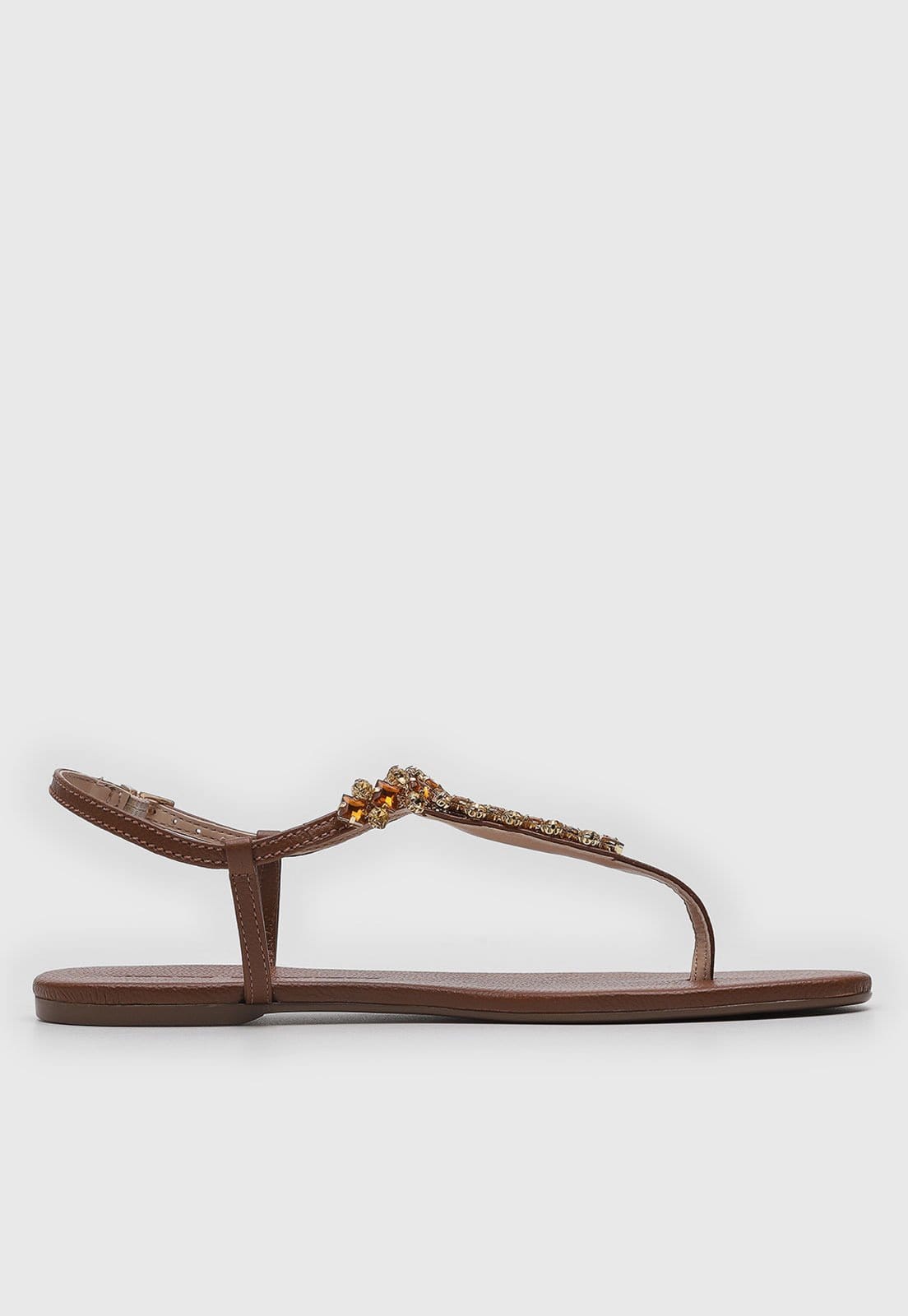 Vista 2 Rasteira Feminina Jorge Bischoff Pedraria Jorge Bischoff marrom