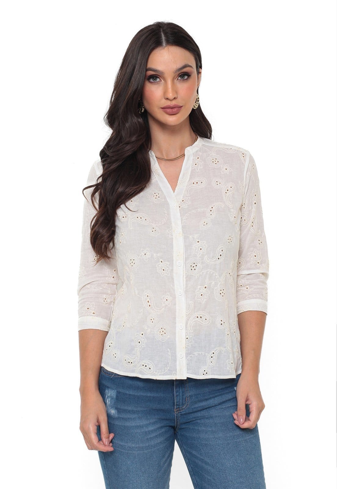 Camisa Intens Manga 3/4 Laise de Algodão