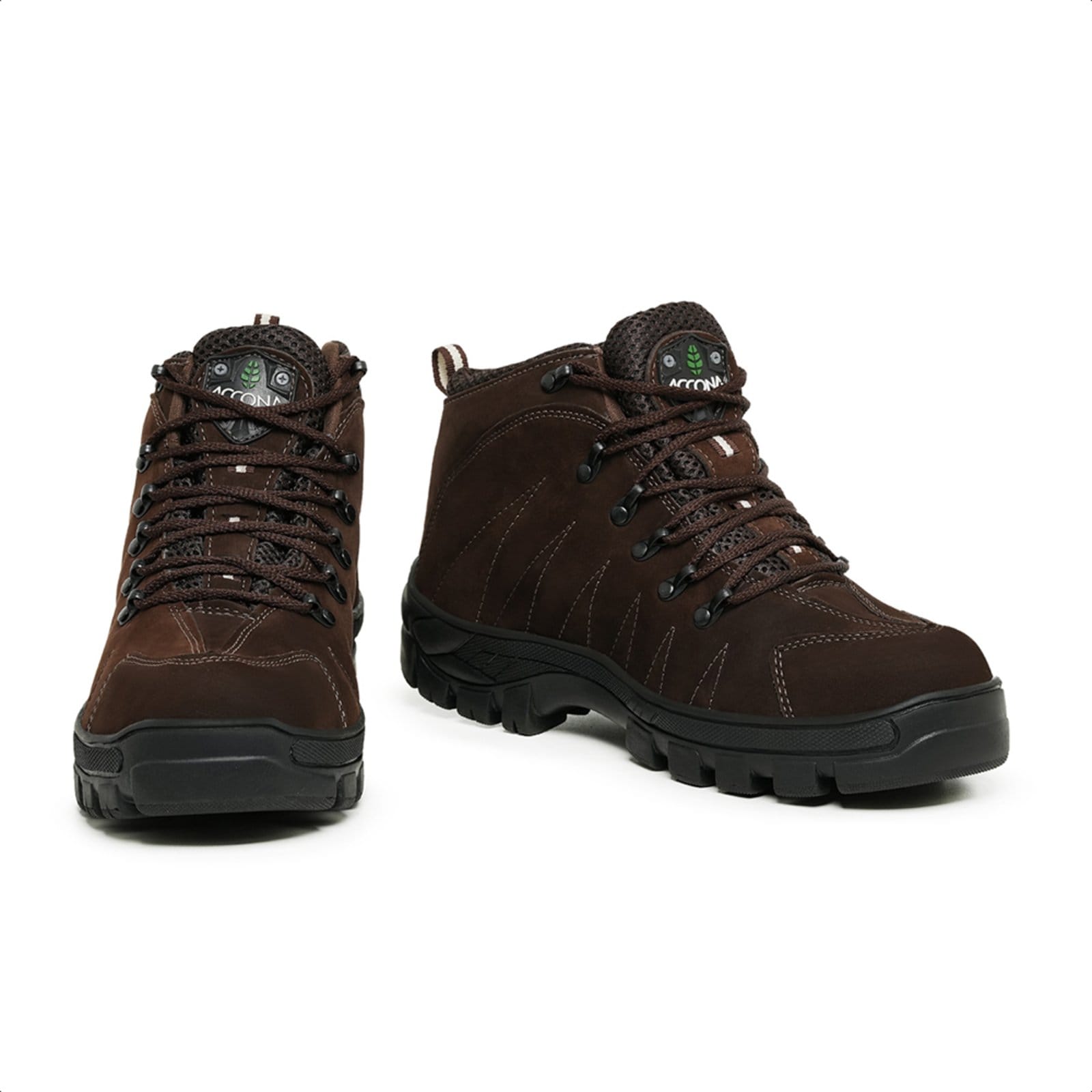 Vista 2 Coturno Adventure Accona Em Couro 6000NM Accona marrom