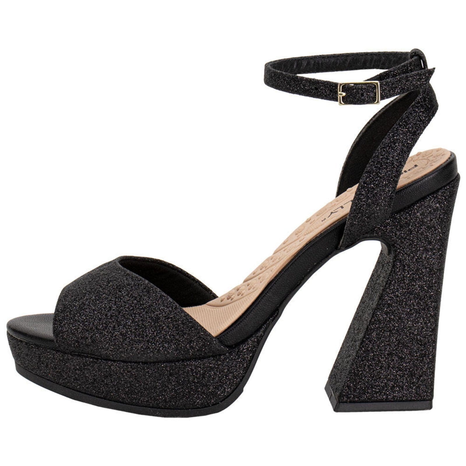 Vista 2 Sandália Feminina Meia Pata Piccadilly 818015 0088015 Piccadilly preto