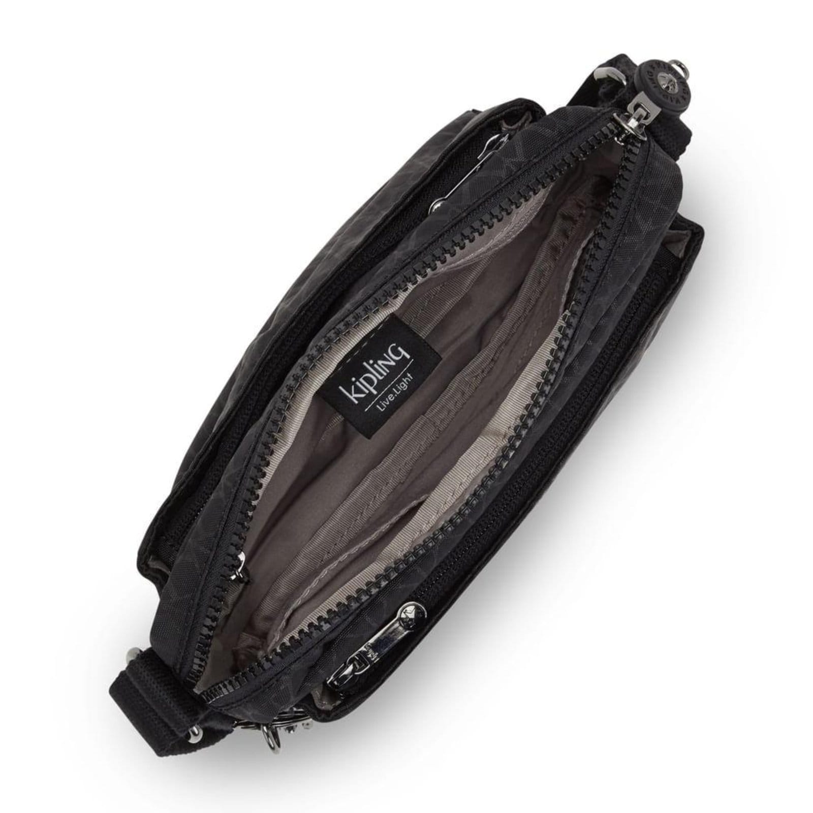 Vista 2 Bolsa Kipling Abanu Signature Emb Kipling preto