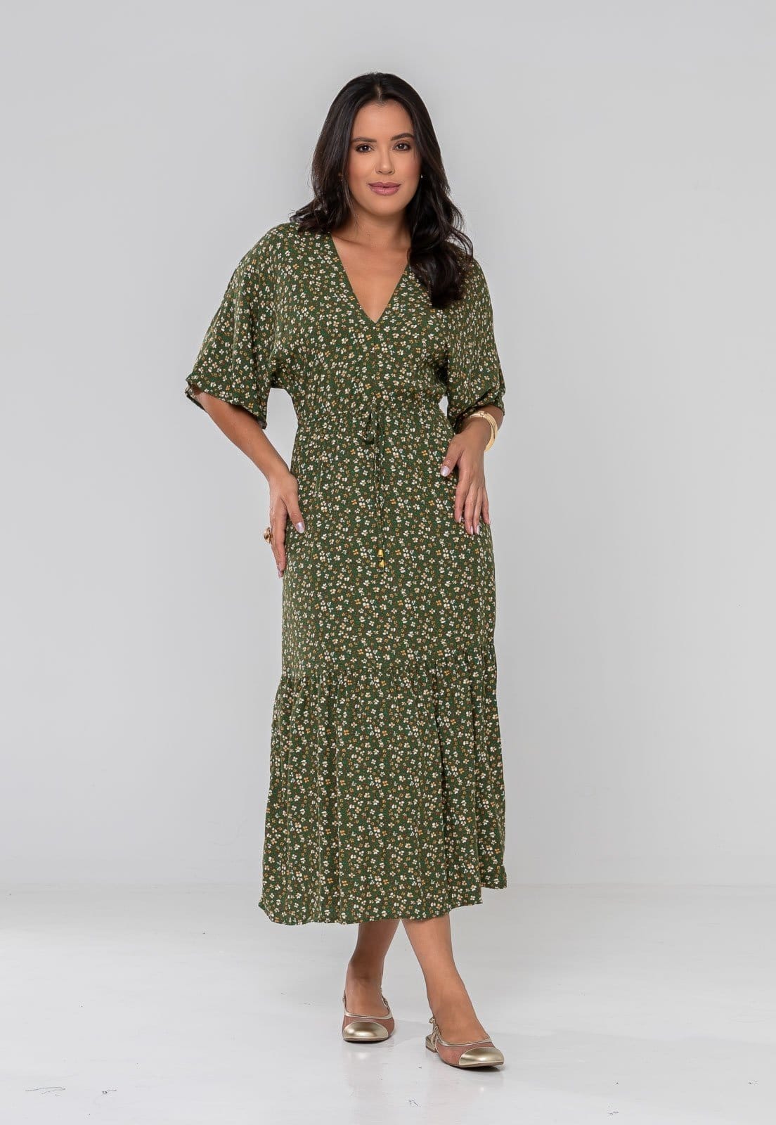 Vestido Aura Romana Floral Sintonia