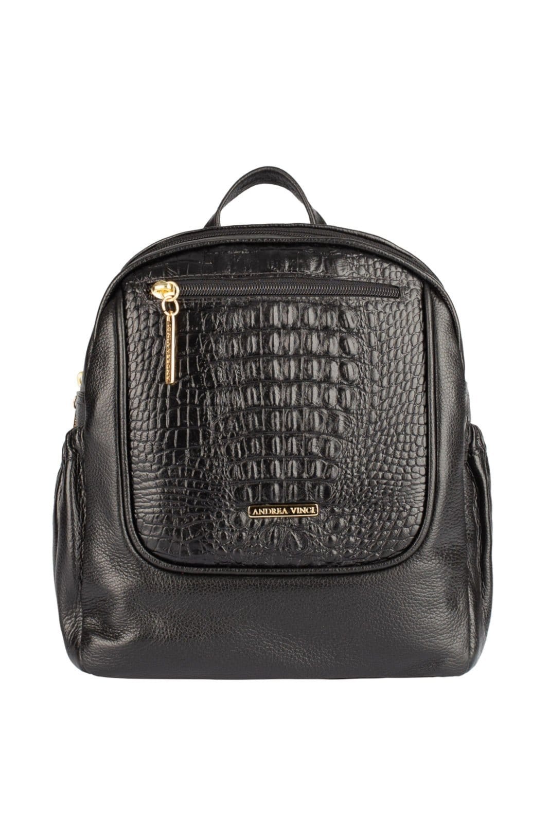 Mochila pequena de couro croco Estela