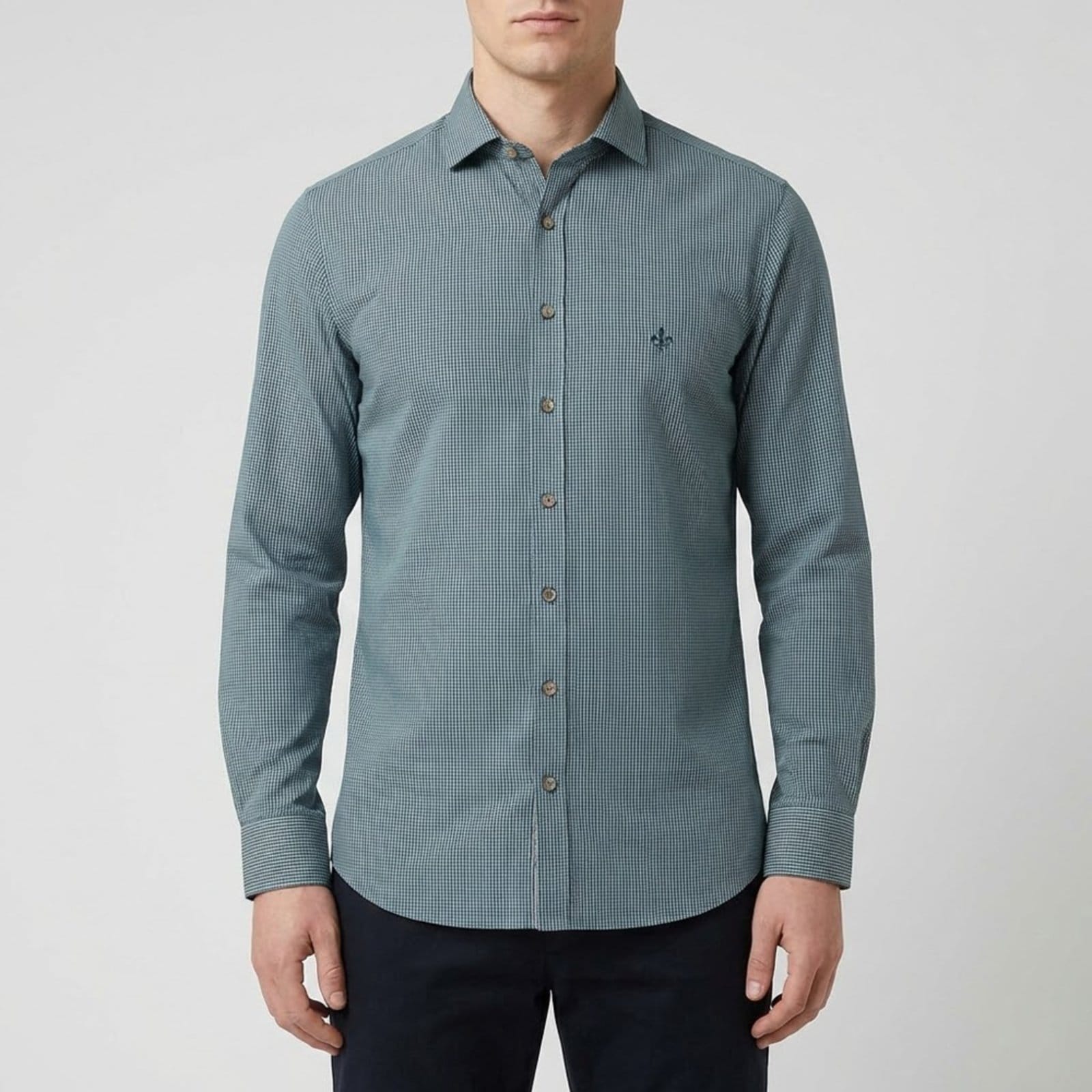 Camisa Dudalina Milano Micro Vichy Ou26 Masculino