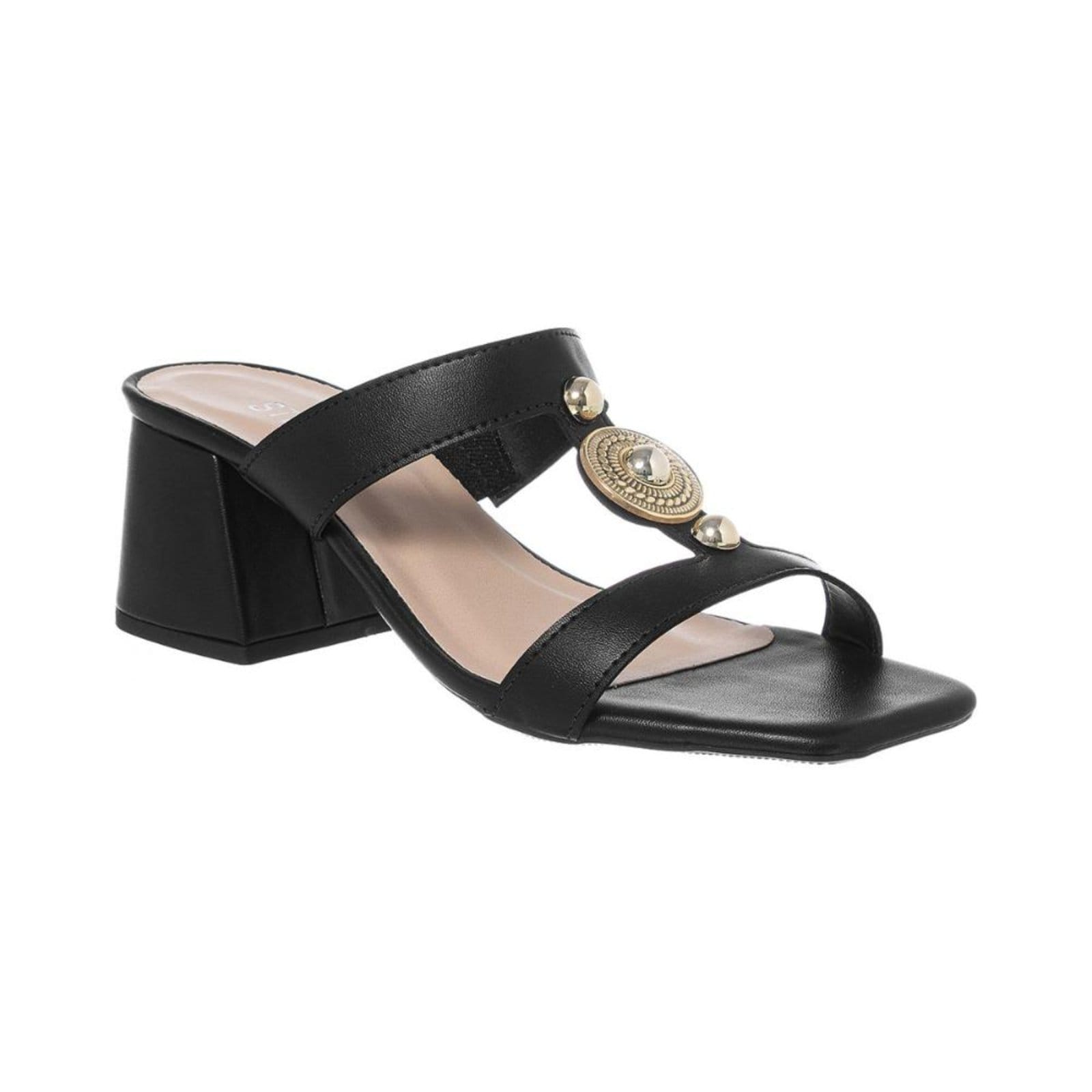 Tamanco Feminino Salto Grosso Bloco Médio Social Casual Moda