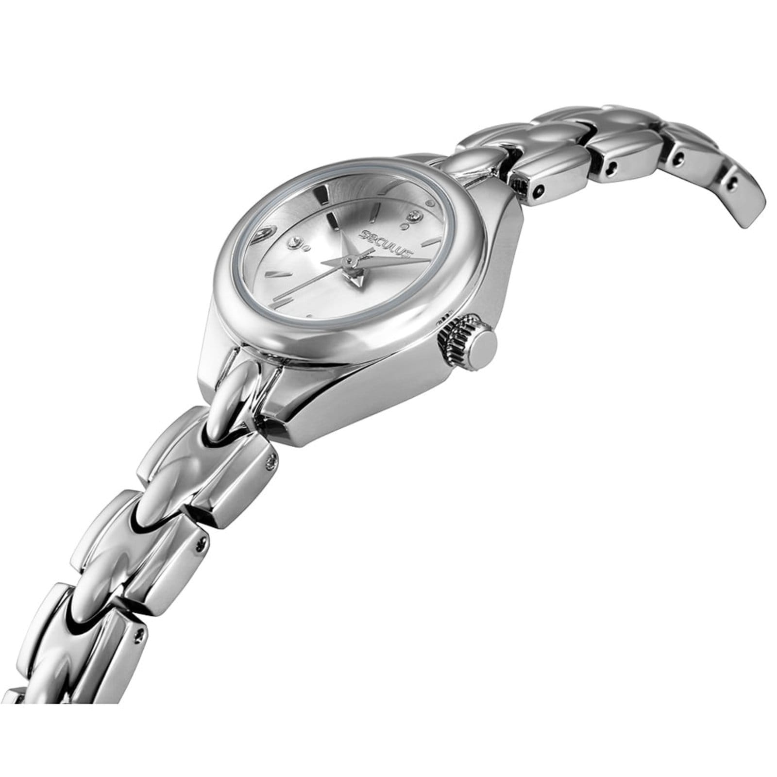 Vista 2 Relógio Feminino Seculus Analógico Moderno Seculus prata