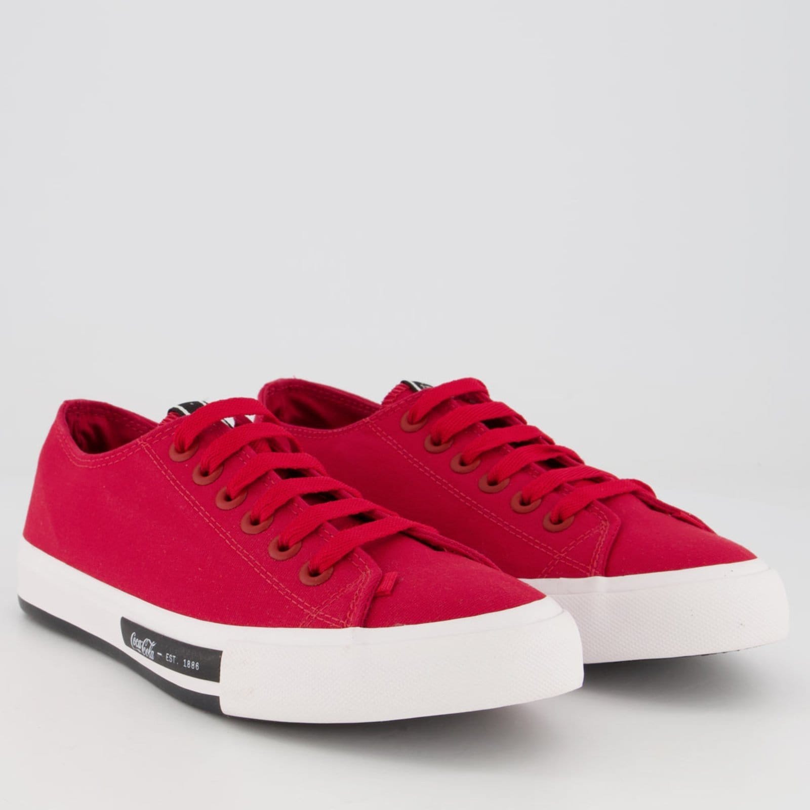 Vista 2 Tênis Coca Cola Daytona Feminino Coca-Cola vermelho