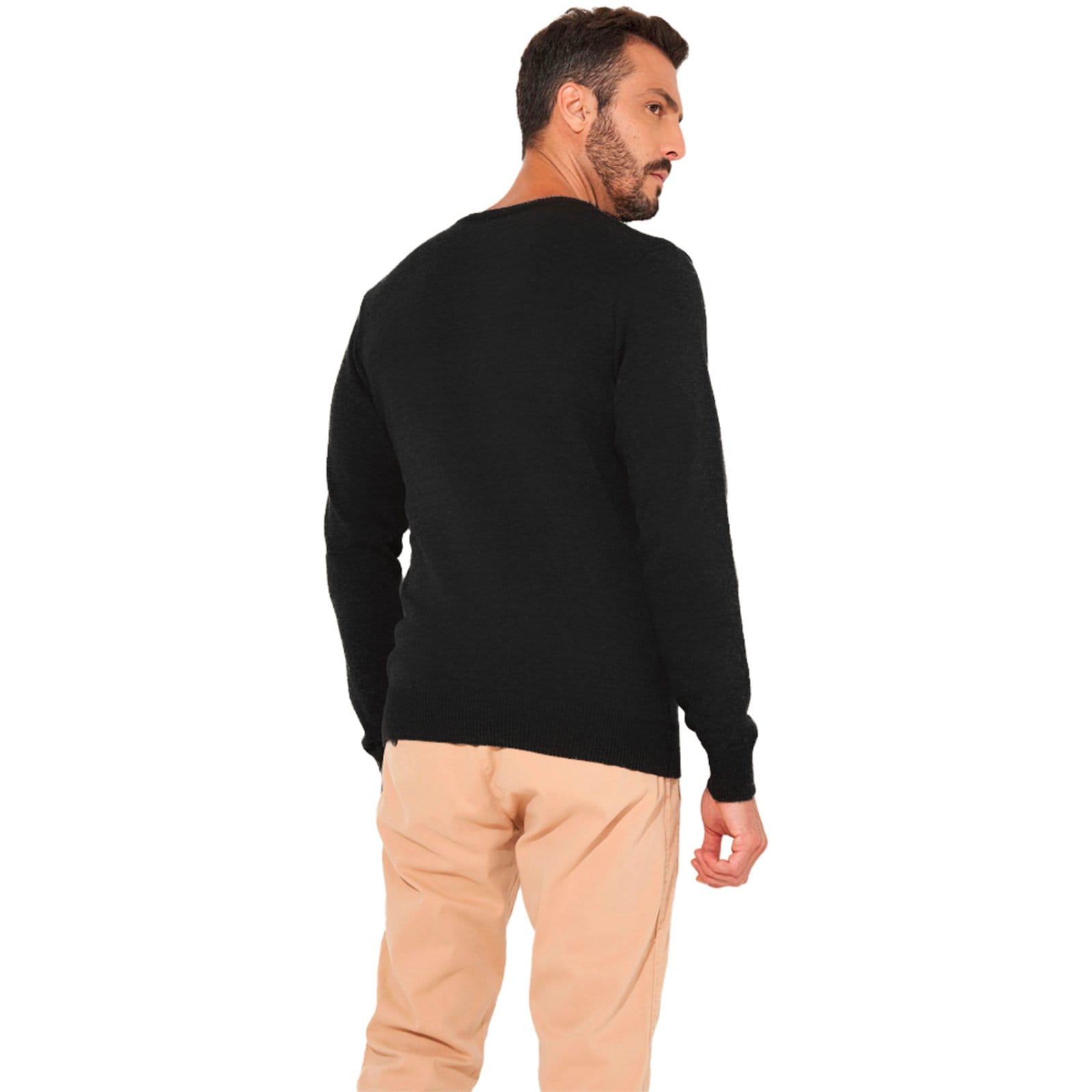 Vista 2 Suéter Tricô Colcci Gola V Slim IN23 Masculino Colcci preto