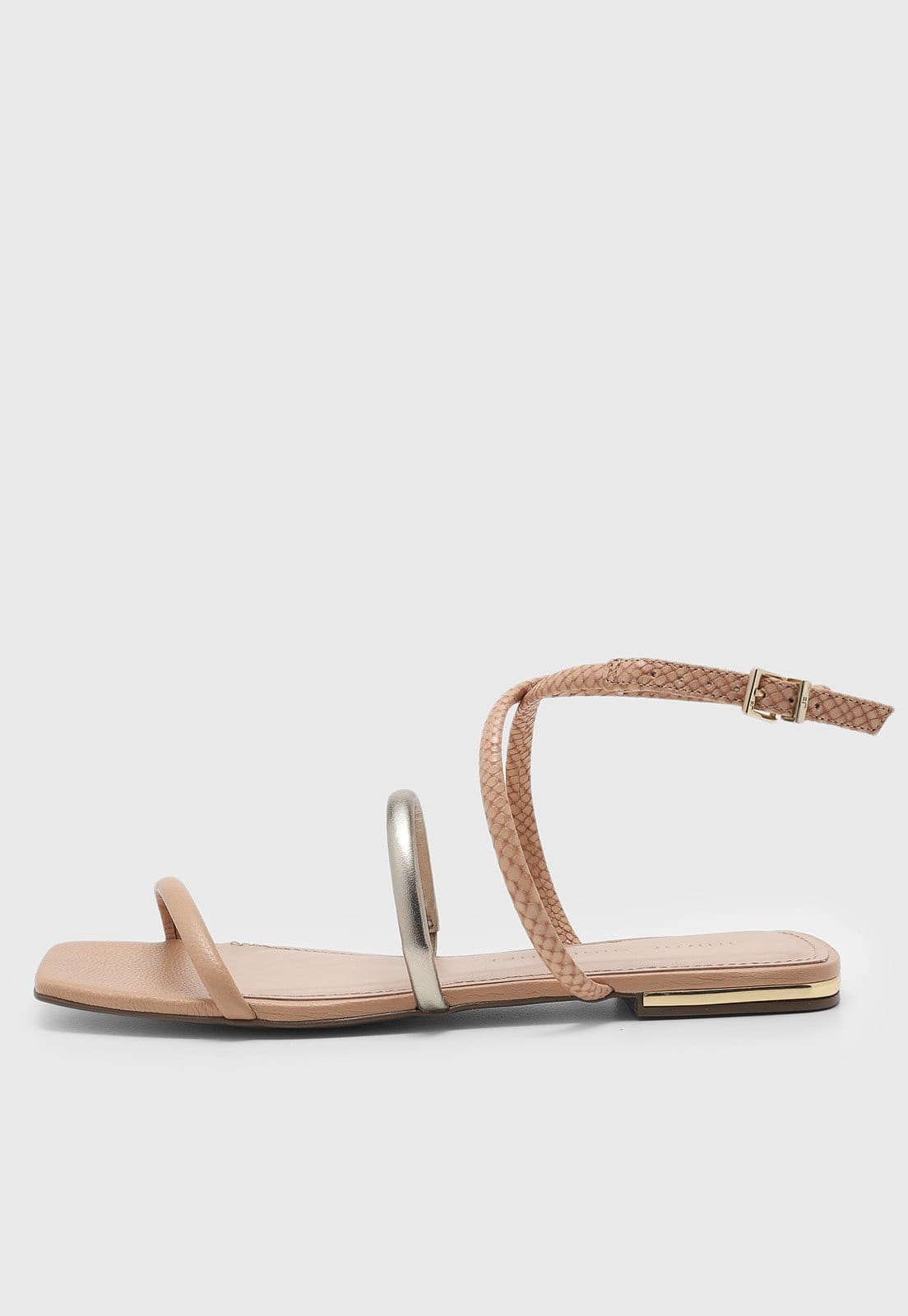 Sandália Feminina Jorge Bischoff Tiras Metálicas