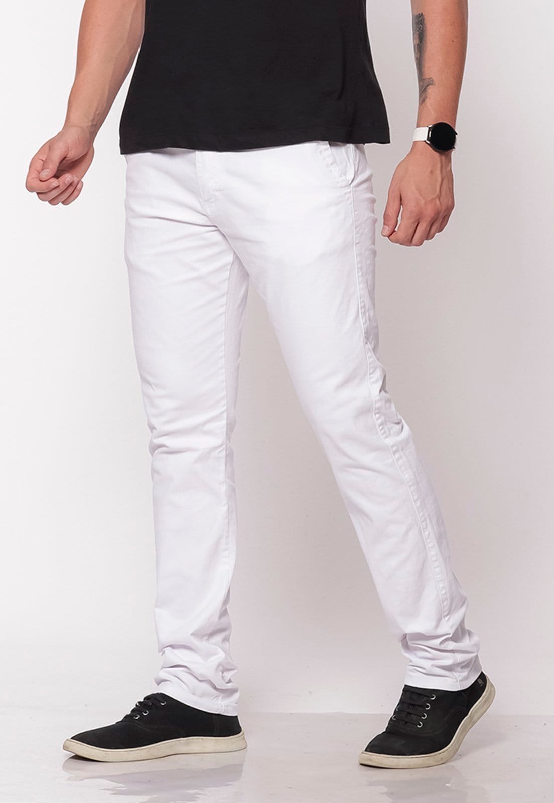 Calça Sarja Conforto Slim Fit Elastano 7894 Branca