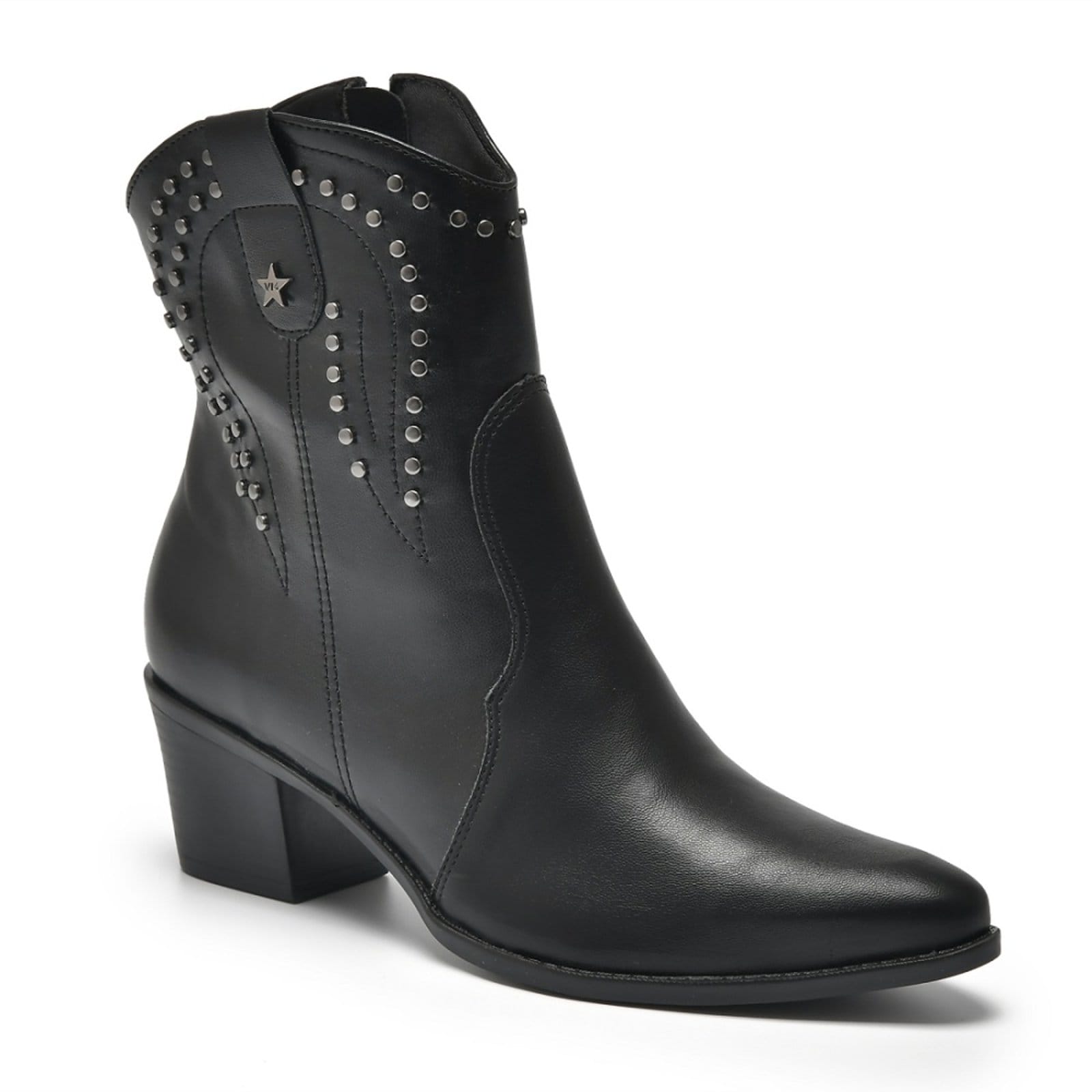 Bota Western Via Marte 090-012-01 Feminina - Preta