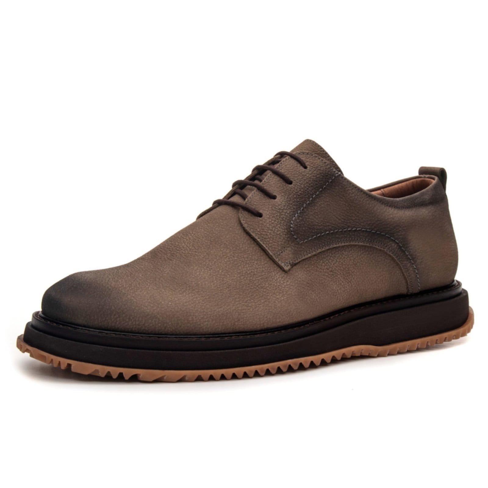 Sapato Derby Henry Em Couro Selaria Cimento