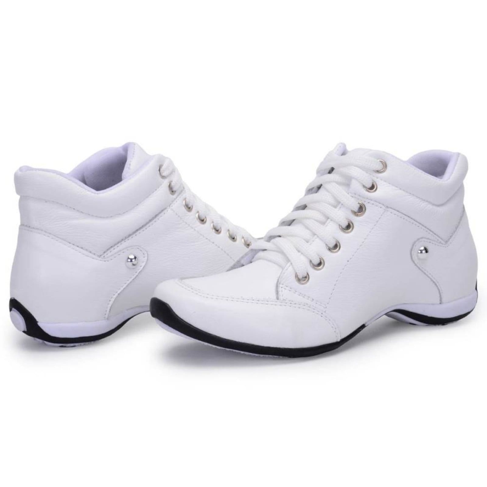 Vista 2 Bota Sport Clube do Sapato de Franca Top Confort Branca Clube do Sapato de Franca branco