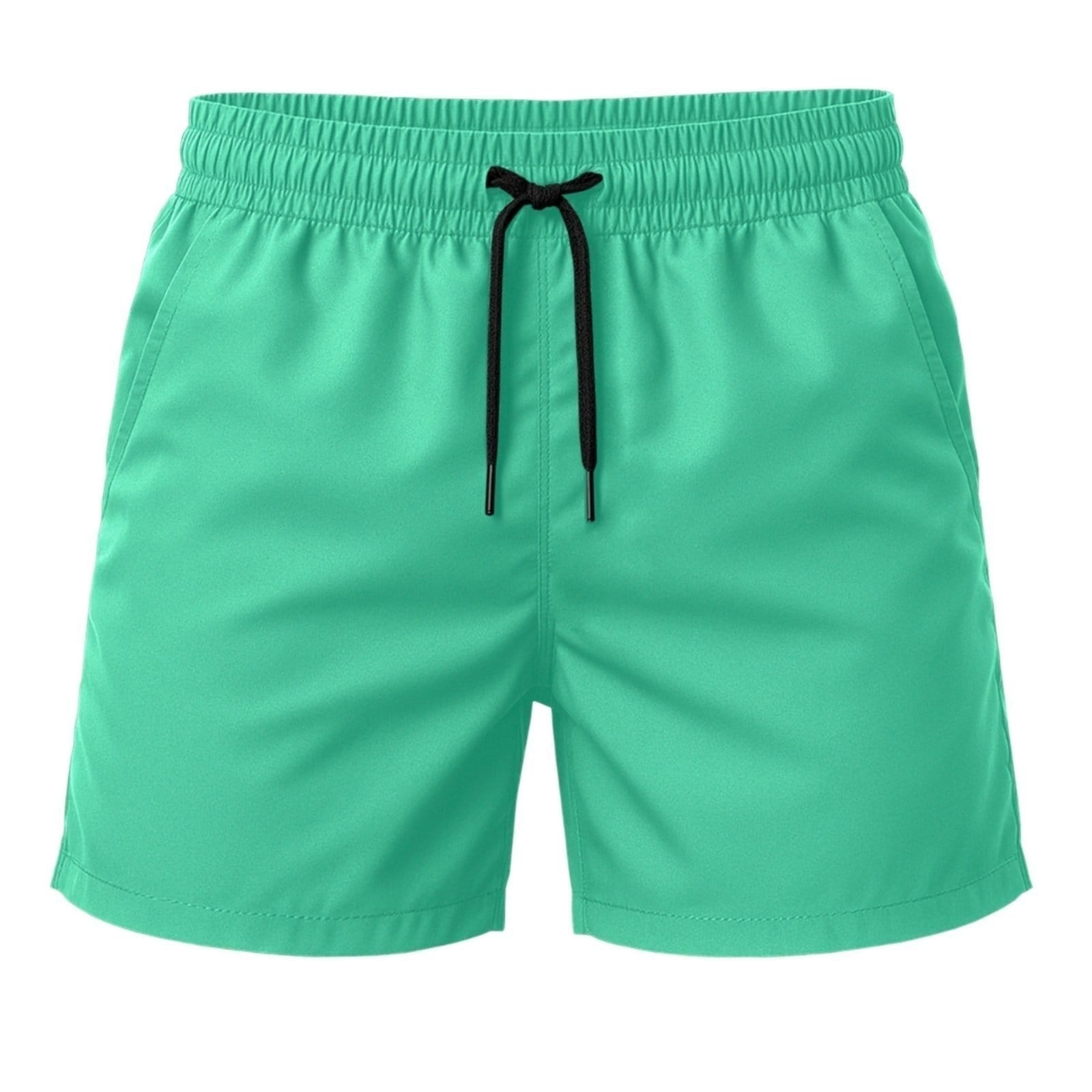Vista principal Short Tactel Leve Relaxado Moda Praia Liso Bermuda Masculina água Relaxado verde