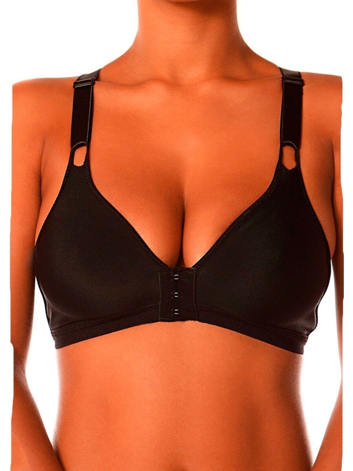 Vista 2 Kit com 3 Sutiãs Sustentação Olimpo Control Demillus 61818 Taça B Demillus preto