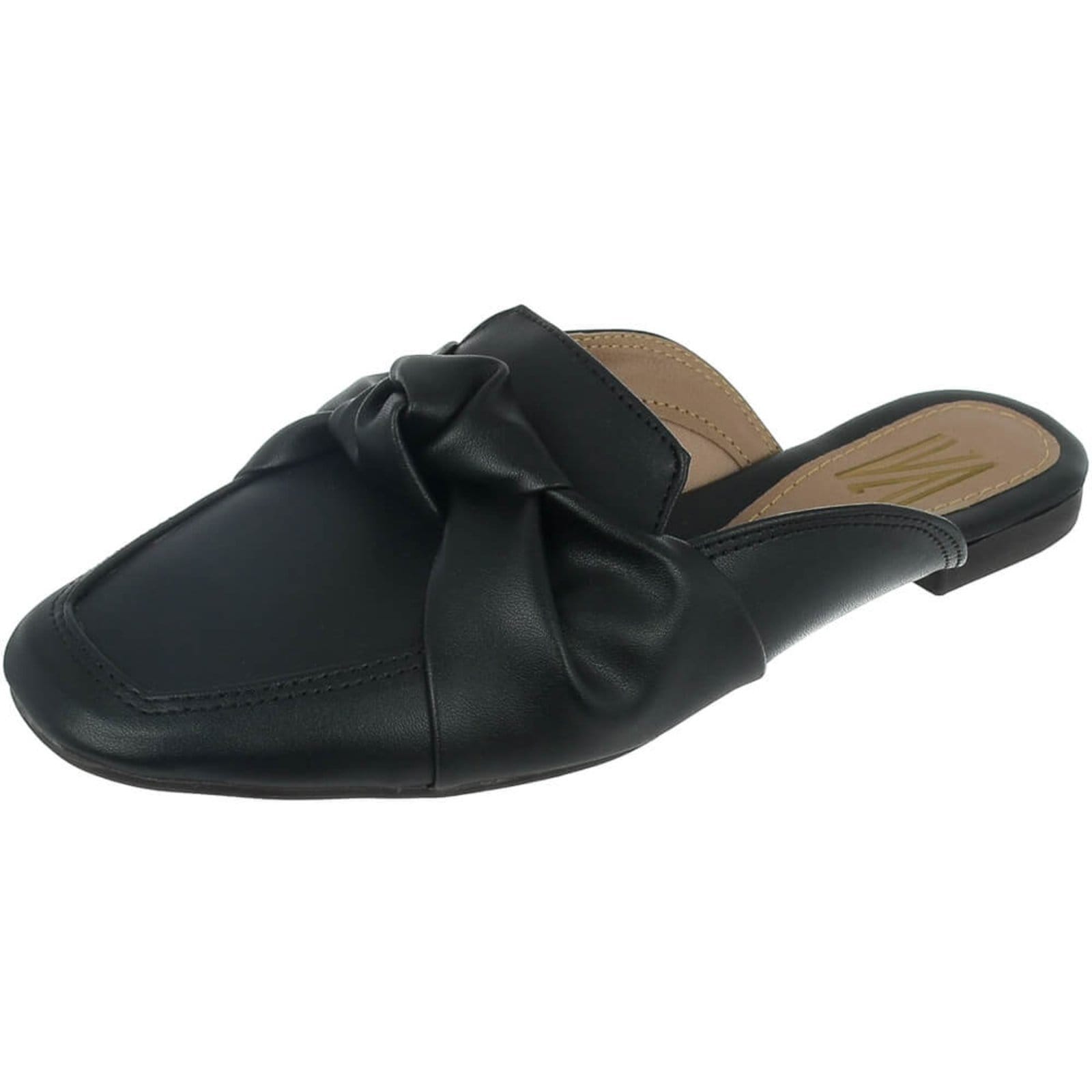 Mule Sapatilha Feminina Bico Quadrado Tamanco Flat Macio Via Angel 44.04