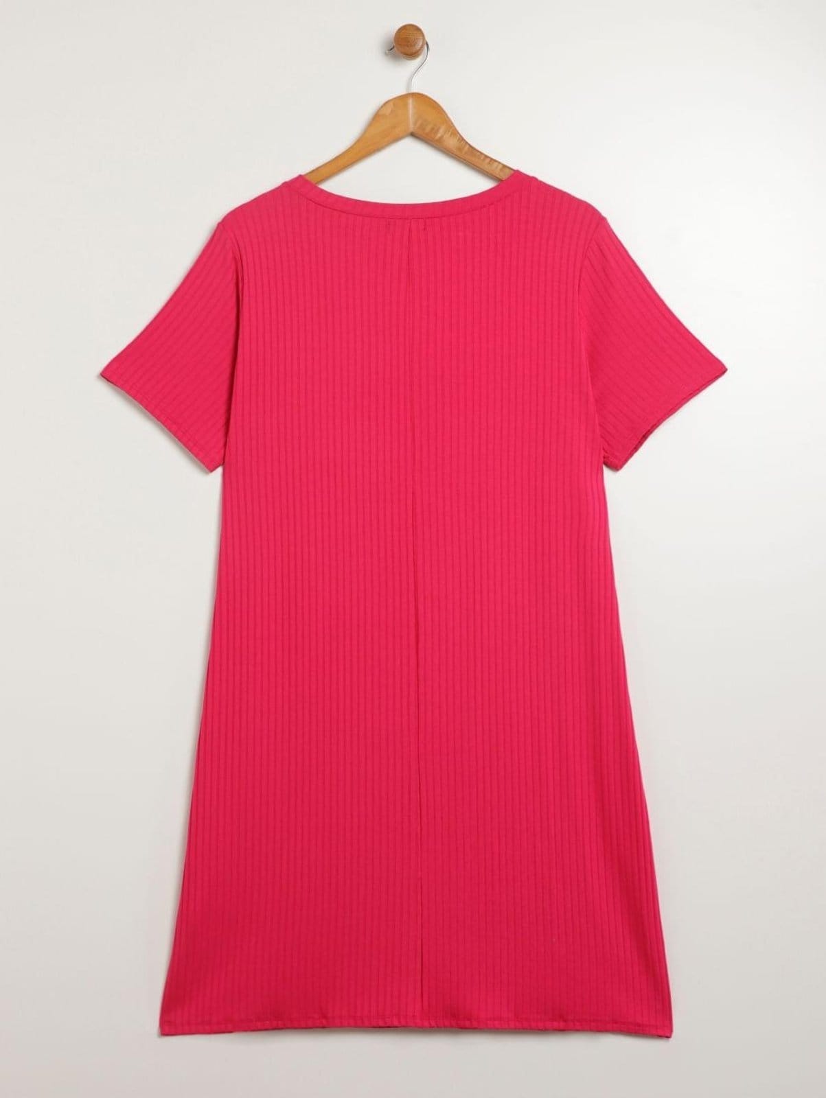 Vista 2 Vestido Canelado Autentique Plus Size Feminino Autentique rosa