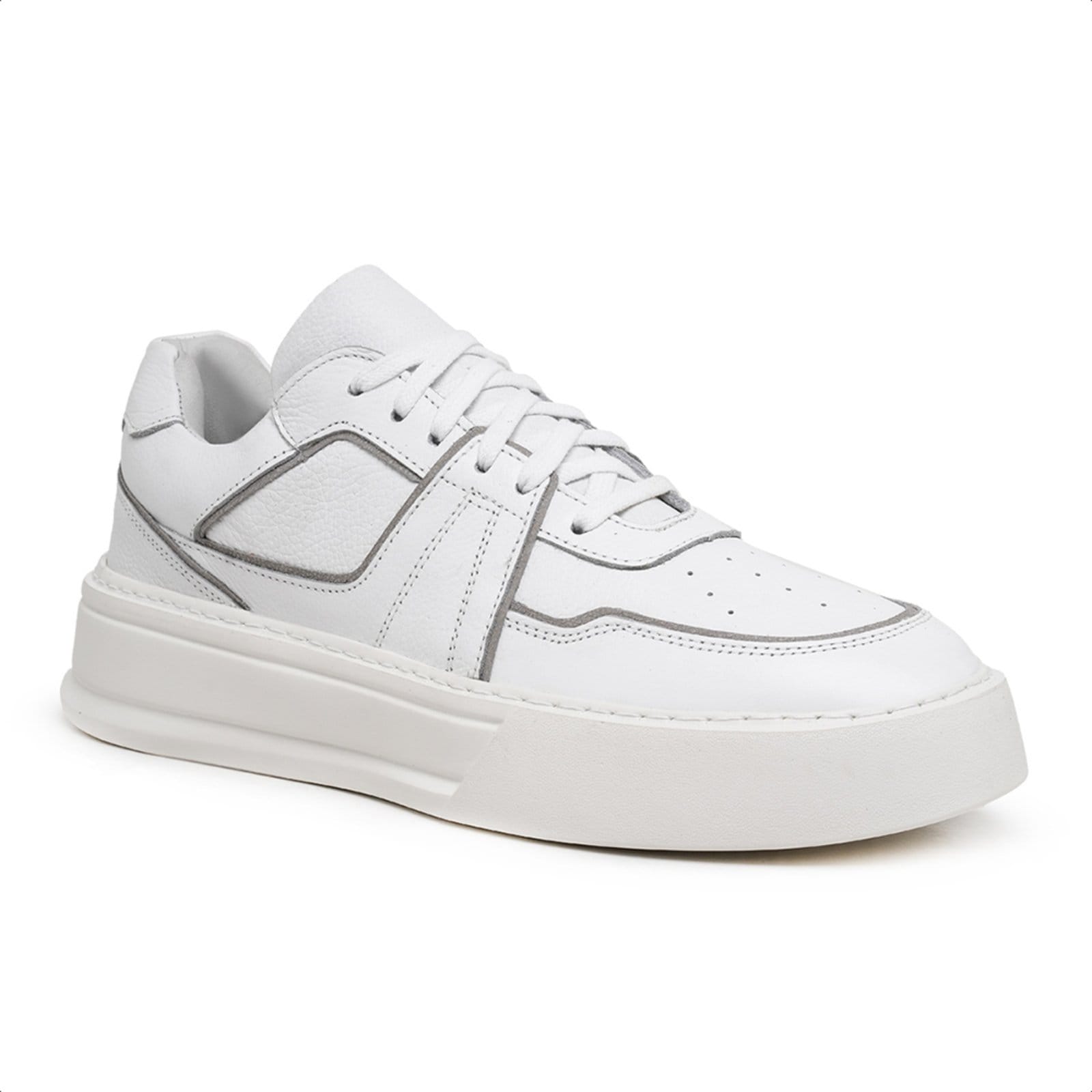 Sapatênis em Couro Malbork com sola Branca 028502BC