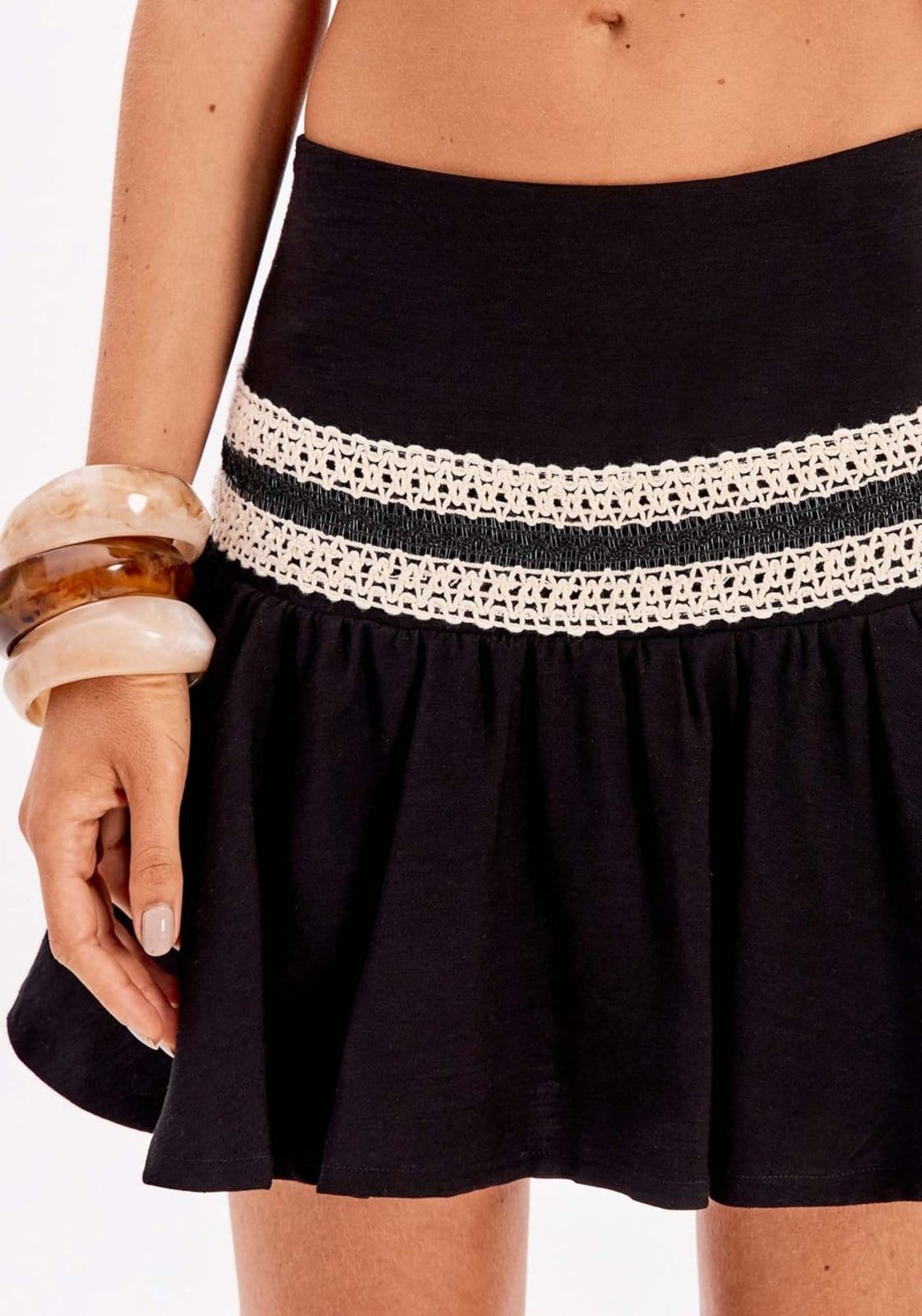 Vista 2 Saia Curta Pala Cadeira My Favorite Things preto