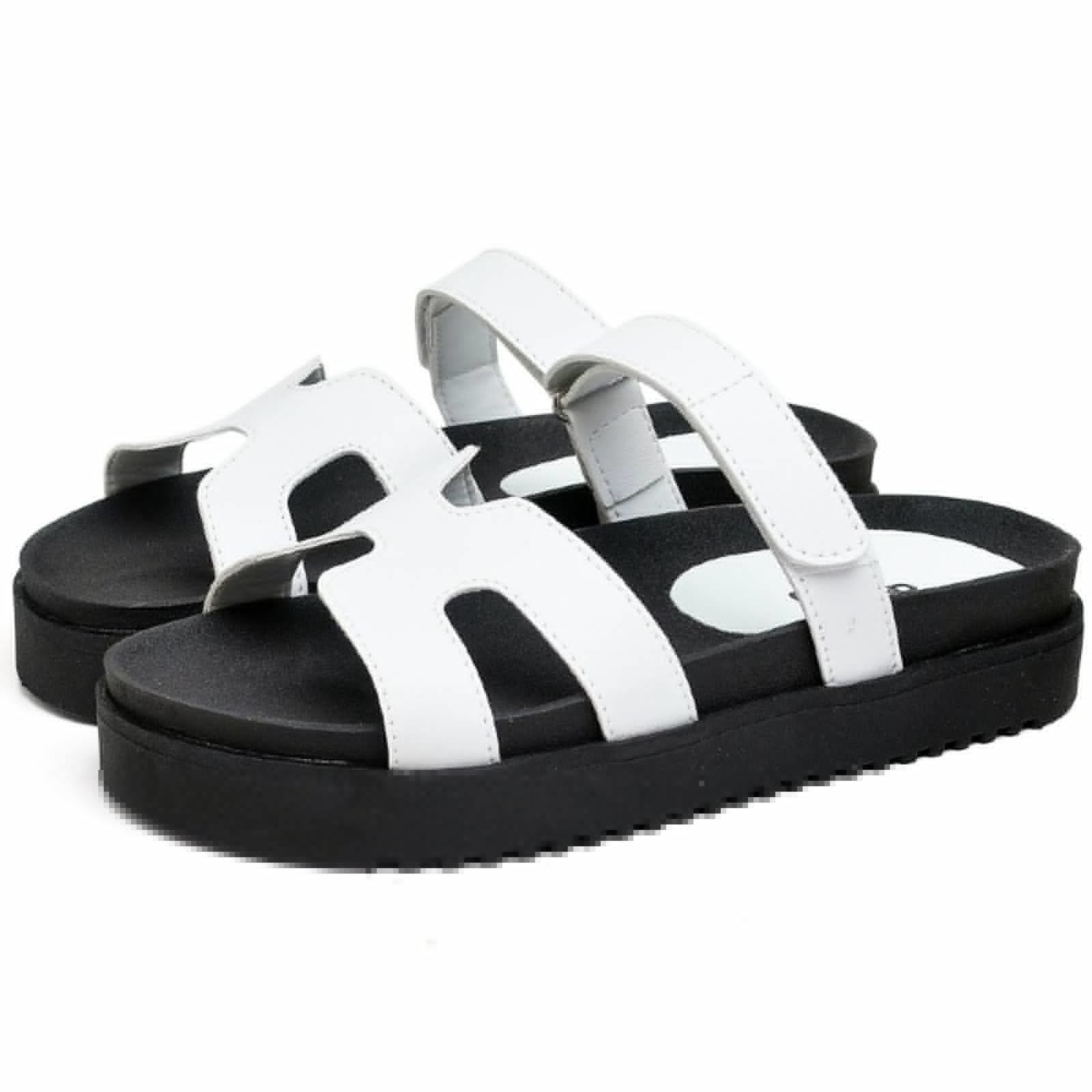 Vista principal Sandália Papete Feminina DUBUY 2054FG Bicolor DUBUY multicolorido