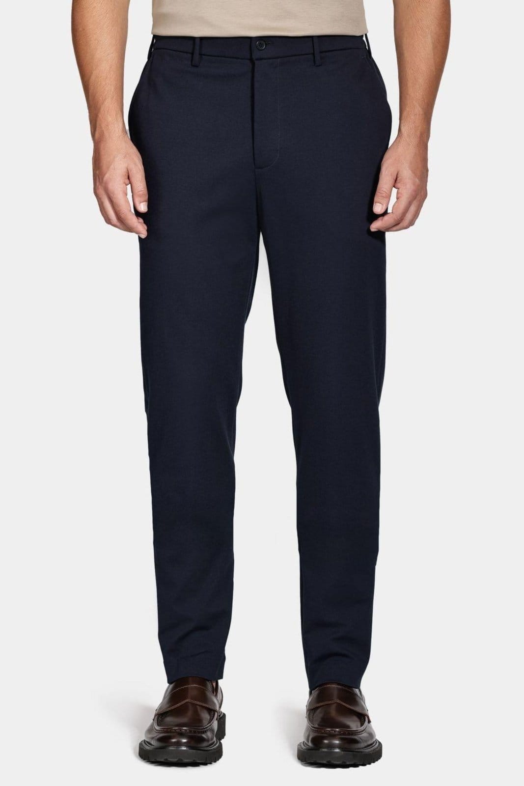 Calça Aramis Alfaiataria Malha Cós Elástico Marinho