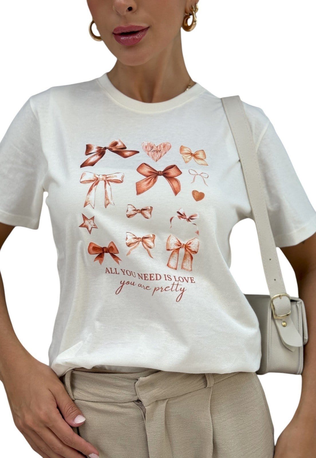 Camiseta Cianitas Off Estampa Laços Pretty - 2