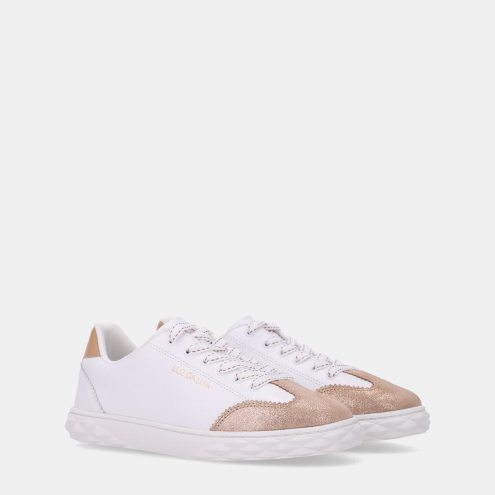 Vista 2 Tênis Camurça Luz da Lua - 80900002 Luz Da Lua Luz Da Lua dourado