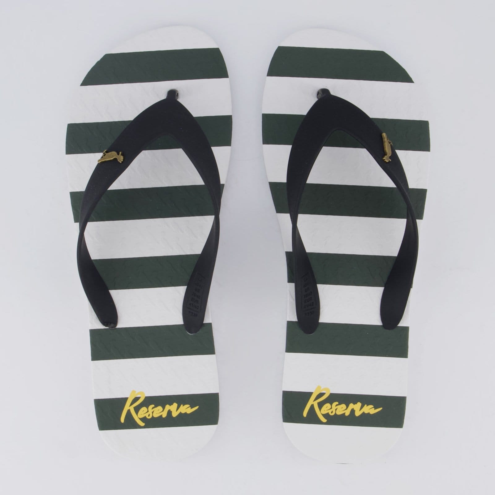 Chinelo Reserva Summer Stripes Verde e Branco