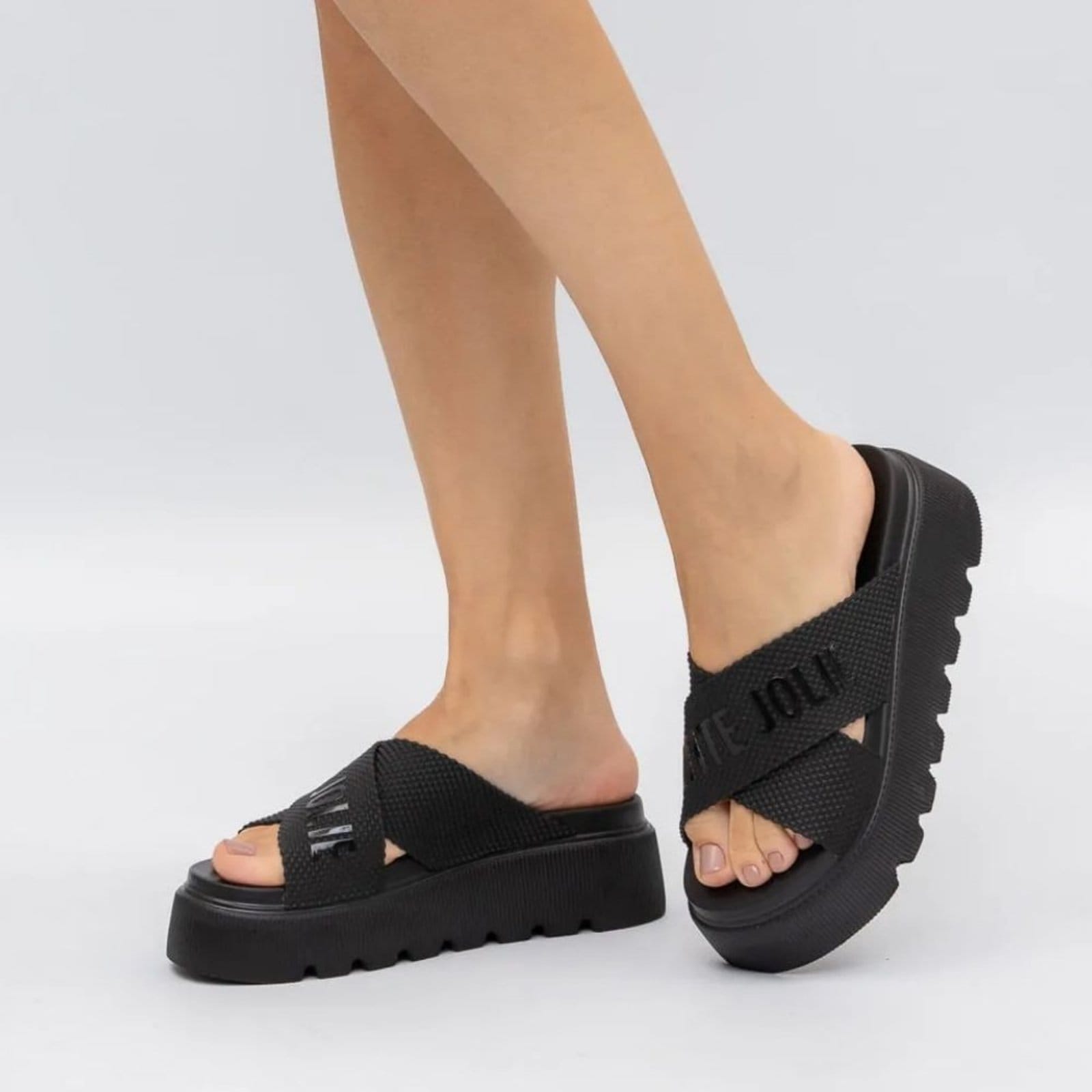 Vista 2 Tamanco Feminino Smash Up Petite Jolie PJ7588 Petite Jolie preto