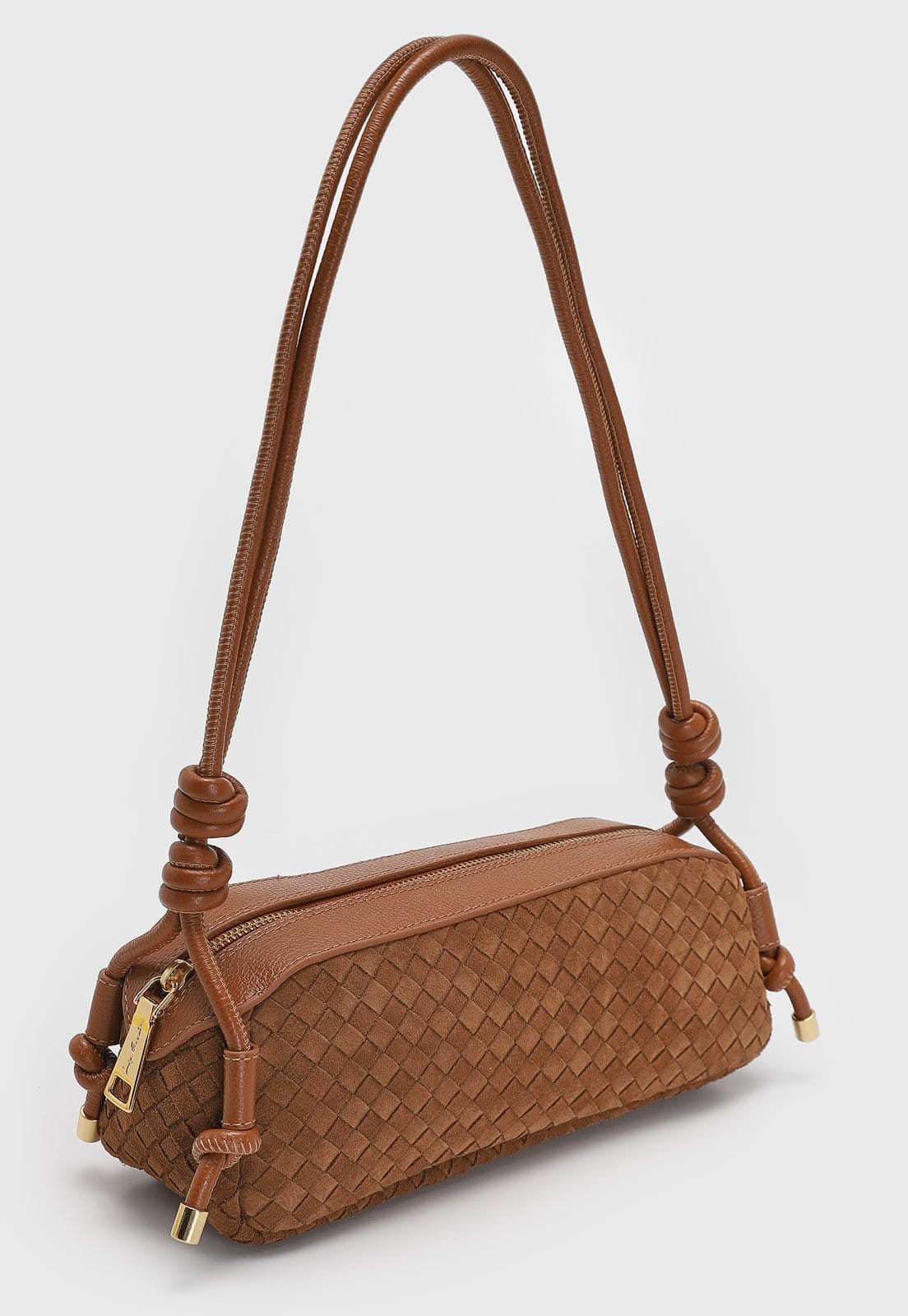 Vista 2 Bolsa Luiza Barcelos Tiracolo Tressê Luiza Barcelos caramelo