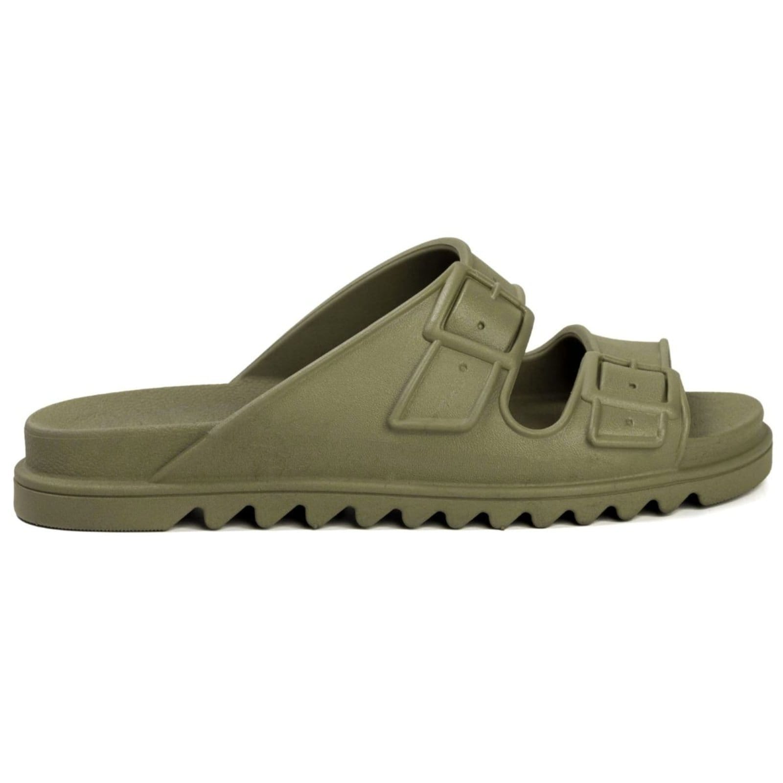Vista 2 Chinelo Papete Feminino Veritimo Slide Casual Nuvem Versátil Elegante Confortável Veritimo verde militar