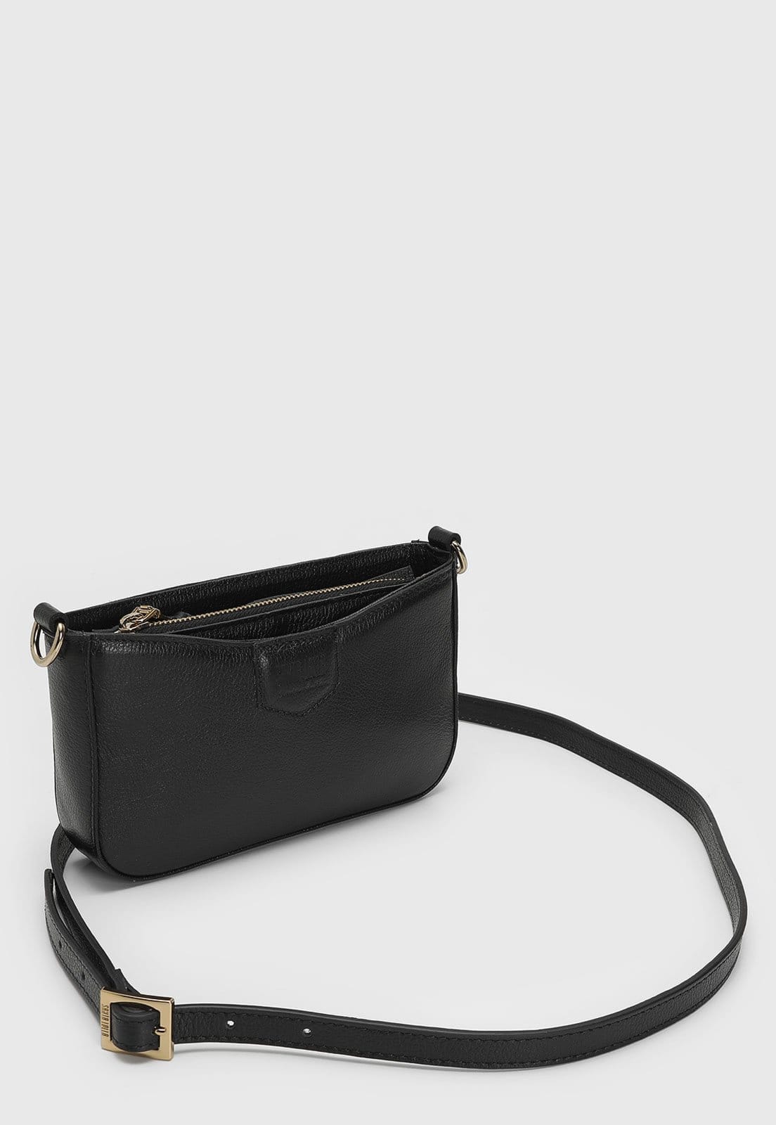Vista 2 Bolsa Transversal Santa Lolla Lisa Preta Santa Lolla preto