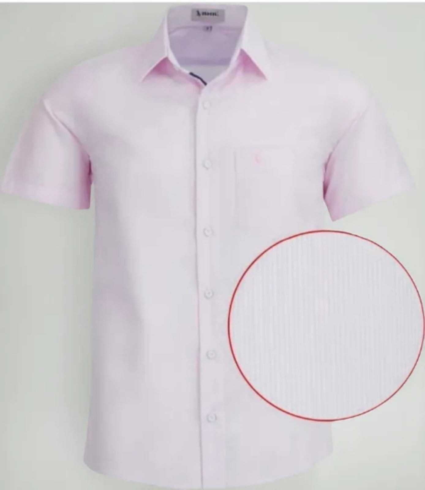 Camisa Social Amil Listrada Comfort Algodão Cronos Manga Curta Luxo