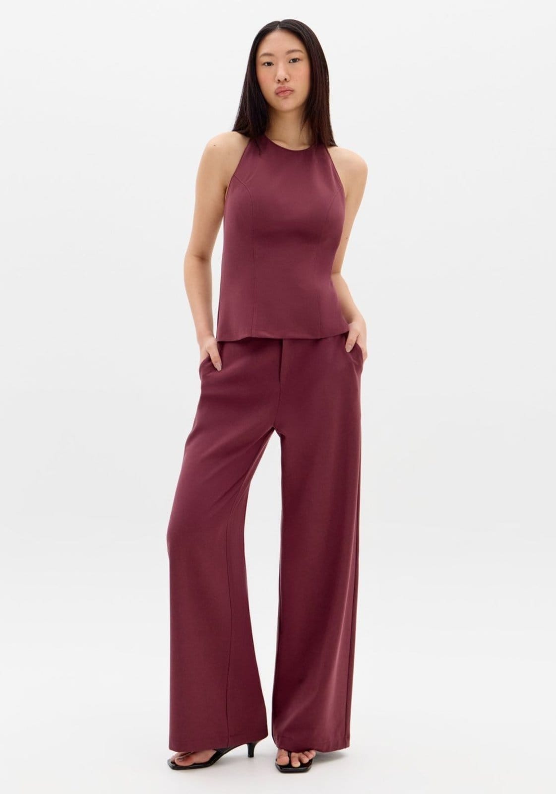 Calça Full Length Cintura Média