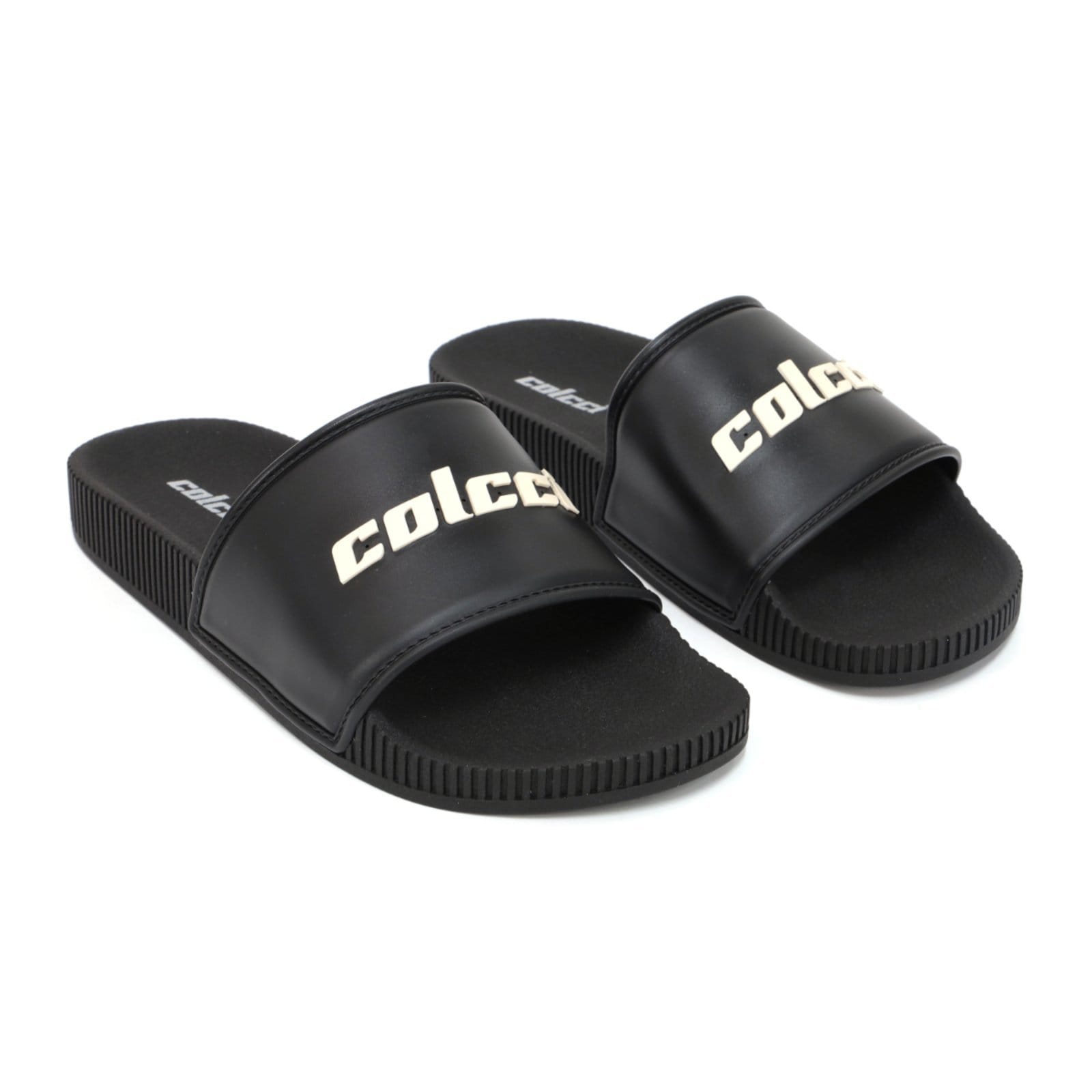 Vista 2 Slide Faminino Beni Colcci Techfit Tira Larga Esportivo Preto Colcci branco