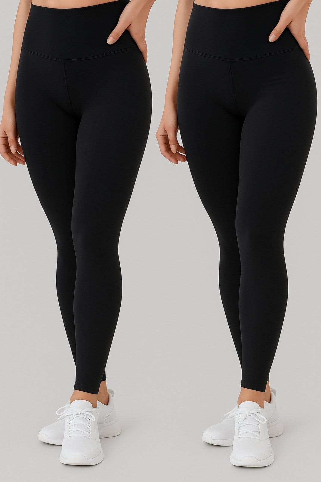 Kit Com 2 Calças Leggings D Bell Outlet Fashion Com Forro Especial Preta