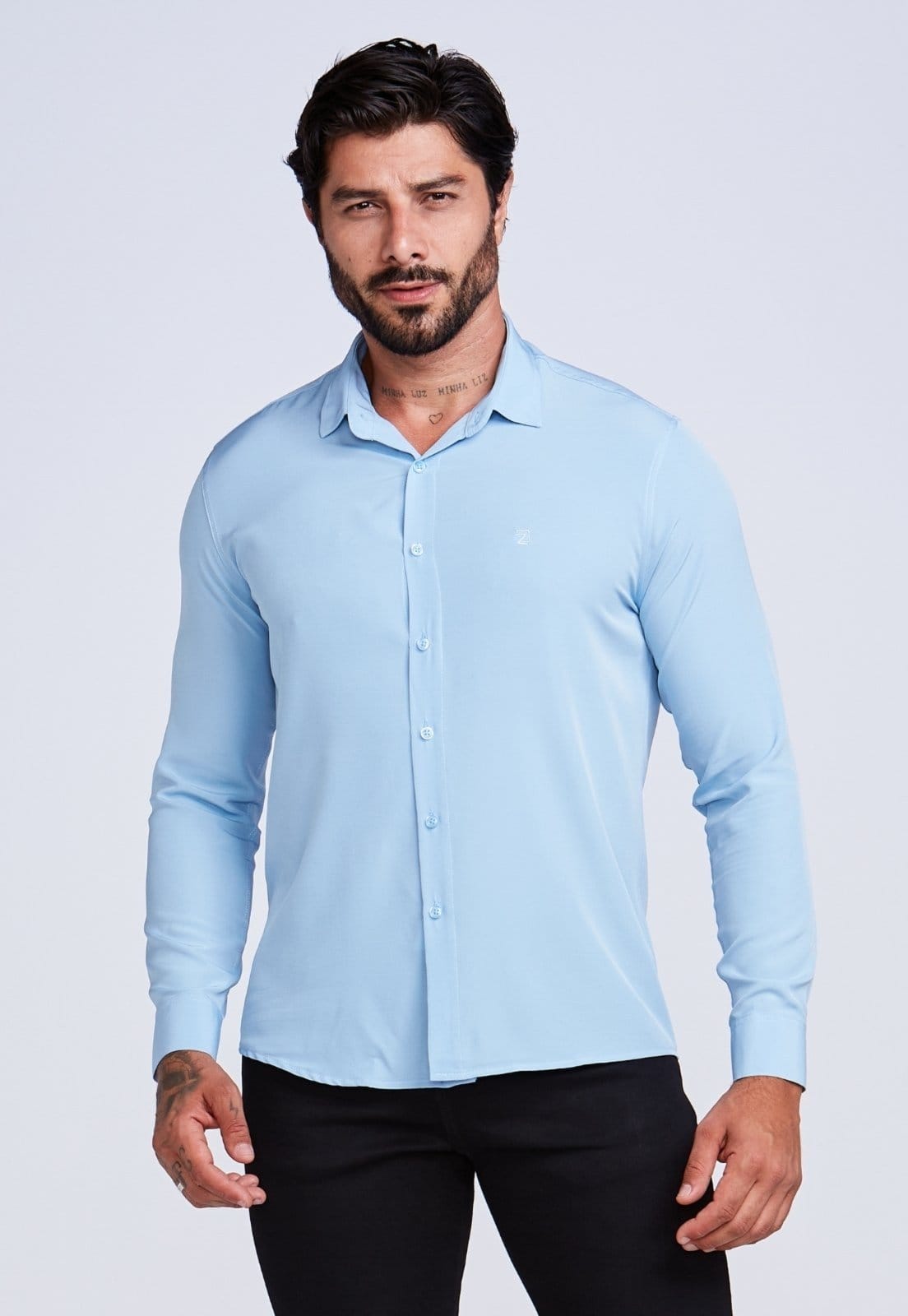 Camisa Social Masculina Daze Modas Manga Longa