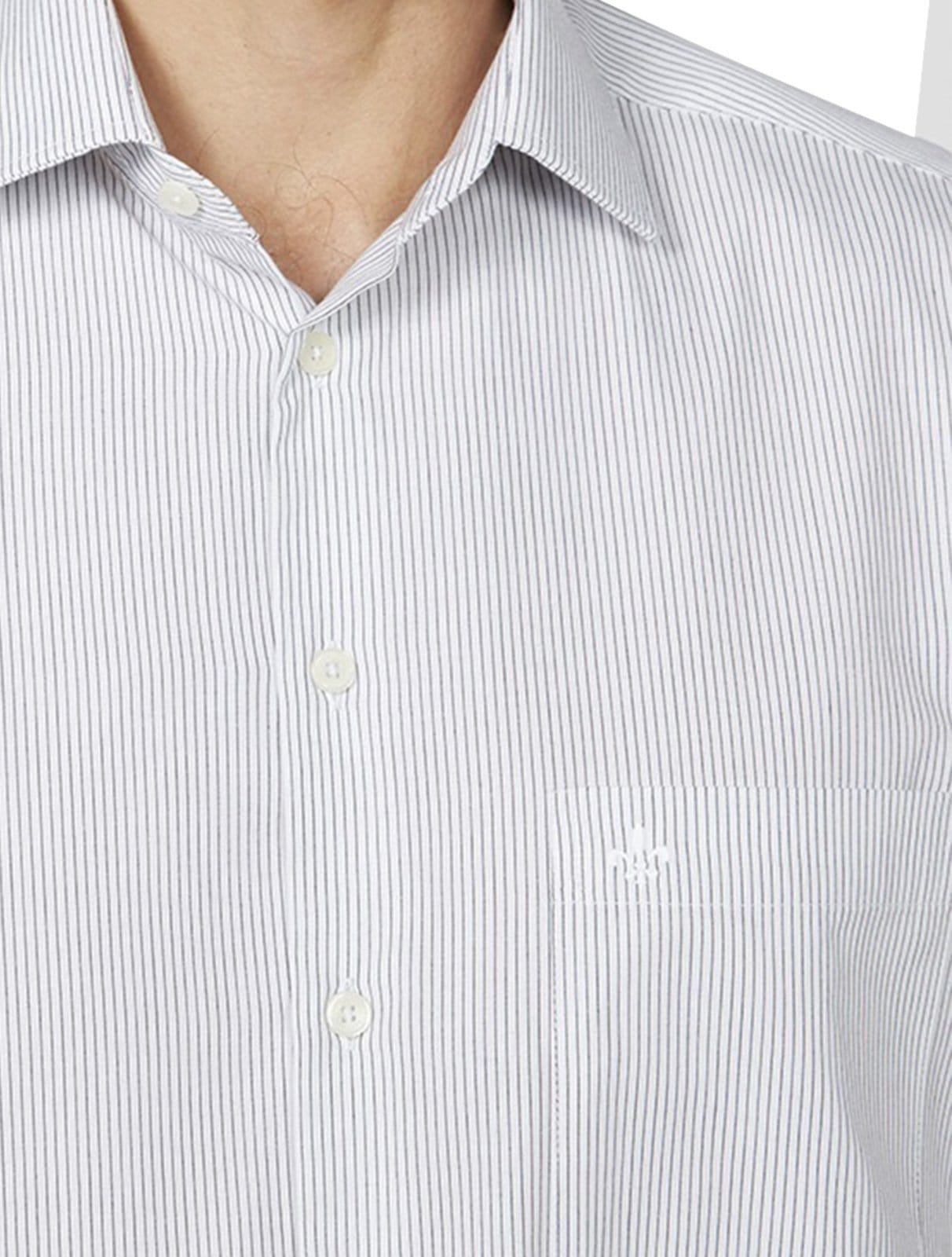 Vista 2 Camisa Dudalina Masculina Comfort Pocket Listrada Lines Dudalina azul/branco/listrado azul