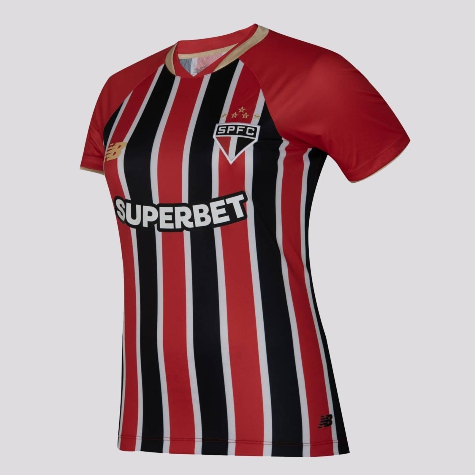 Vista 2 Camisa New Balance São Paulo II 2025 Feminina New Balance branco