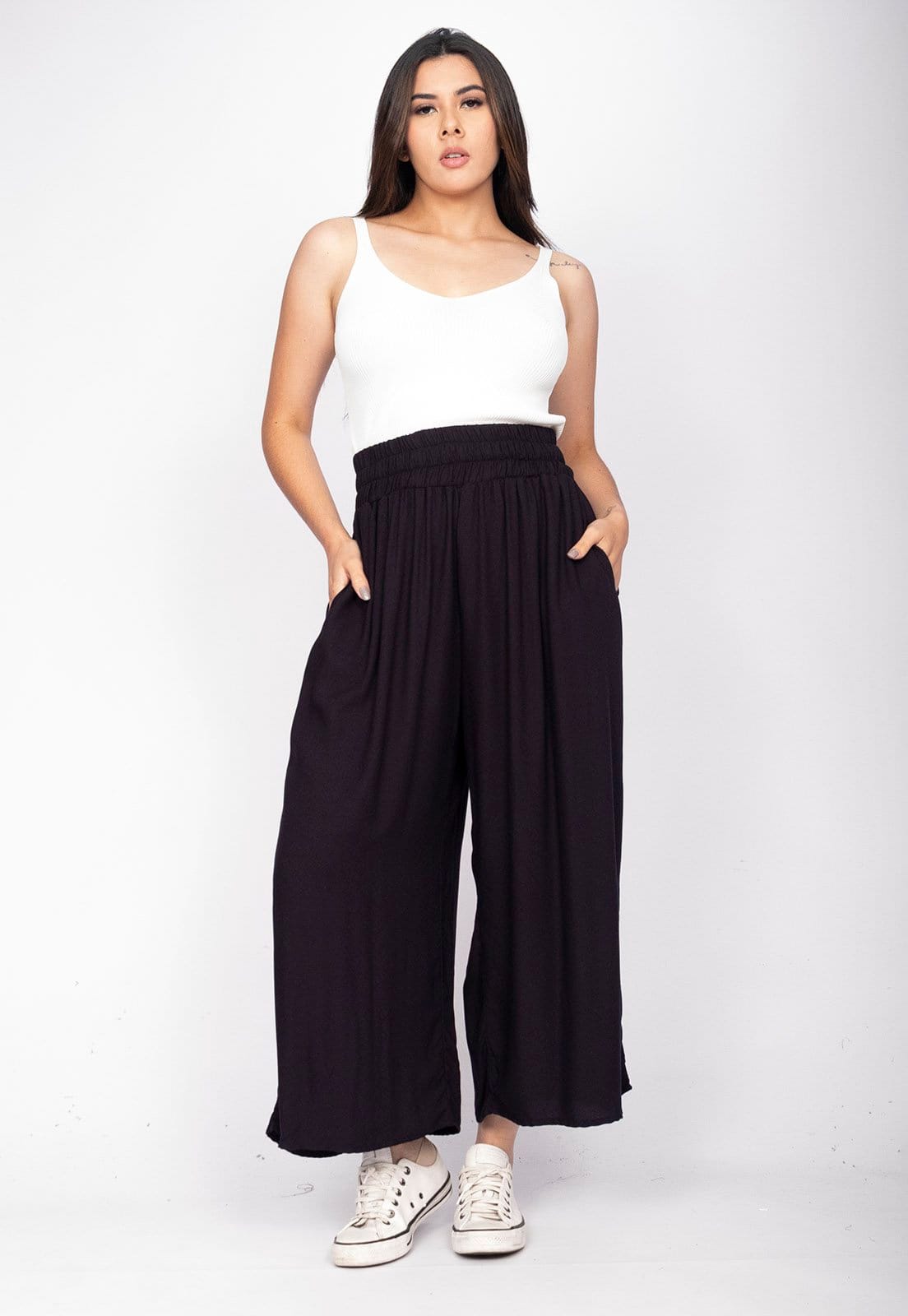 Vista principal Calça Pantacourt Amazonia Vital Elastic Embaú Preta Amazonia Vital preto