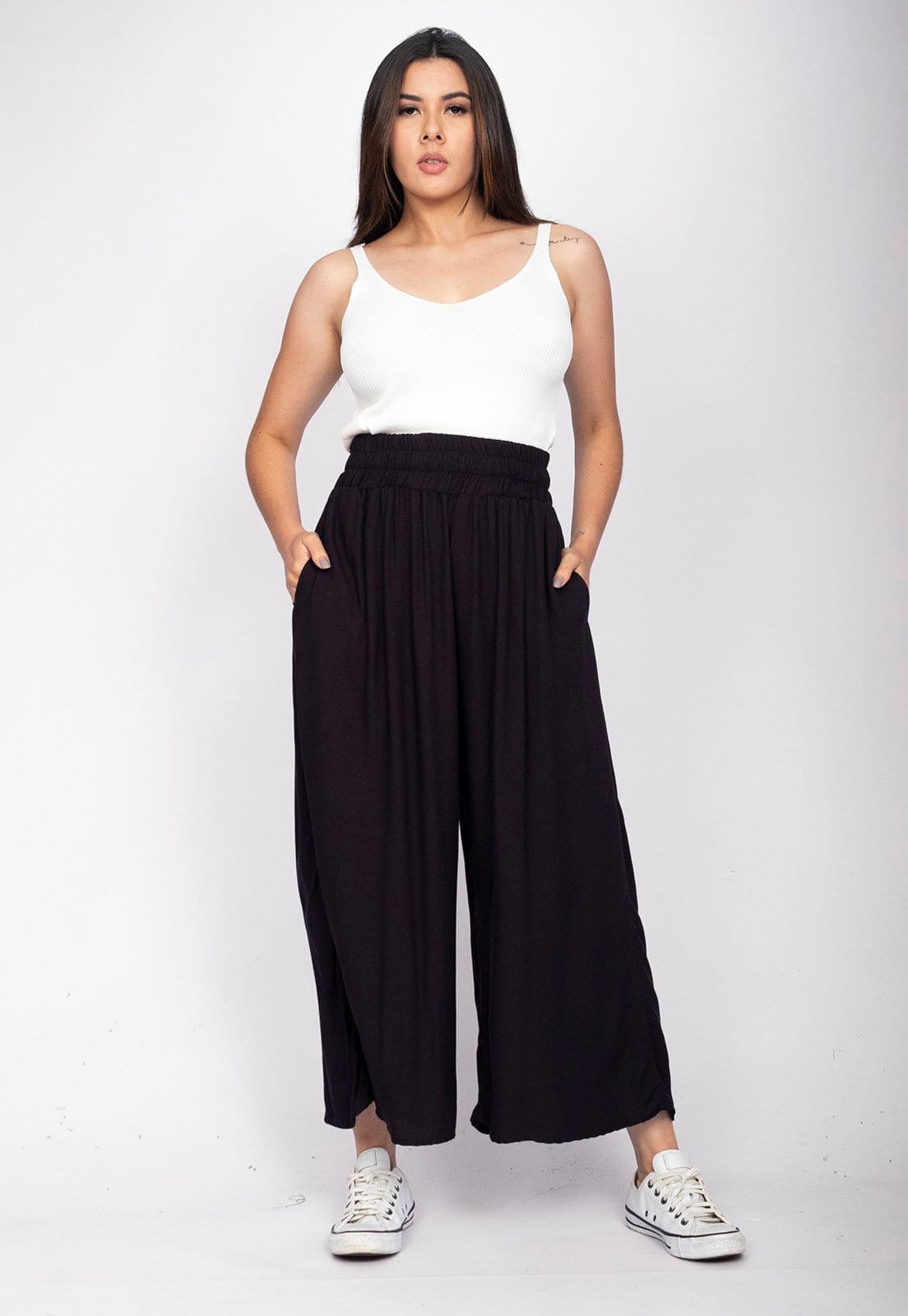 Vista 2 Calça Pantacourt Amazonia Vital Elastic Embaú Preta Amazonia Vital preto