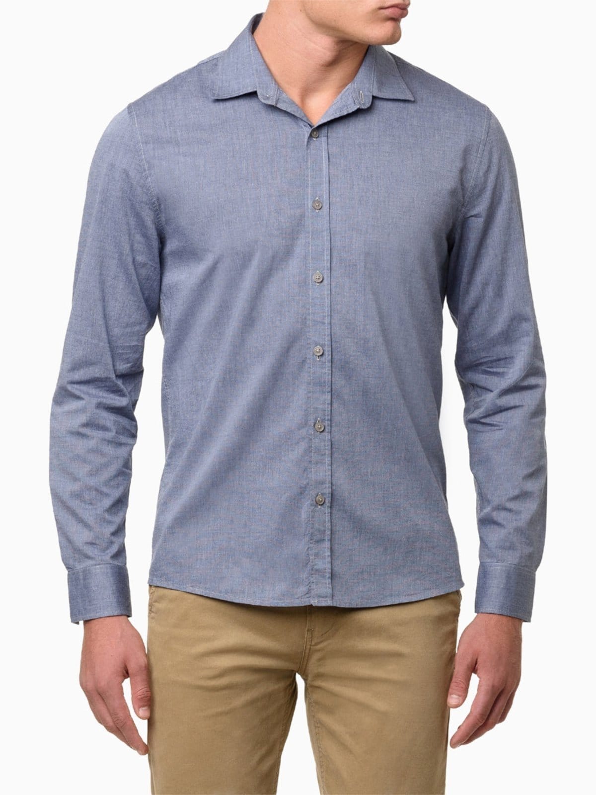 Camisa Manga Longa Calvin Klein Jeans Regular Fil a Fil