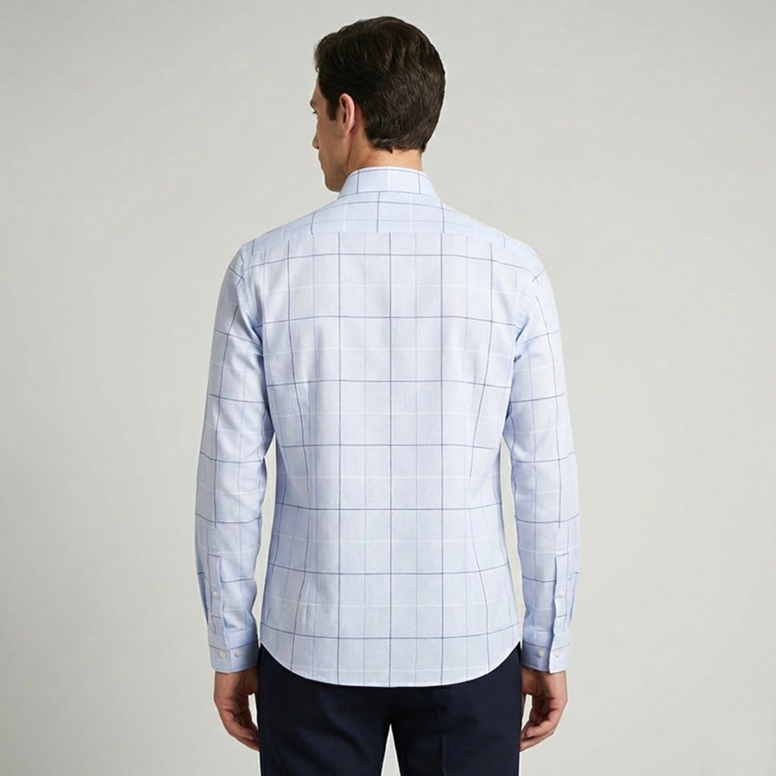 Vista 2 Camisa Dudalina Slim Oxford Maxxad Ou26 Masculino Dudalina azul