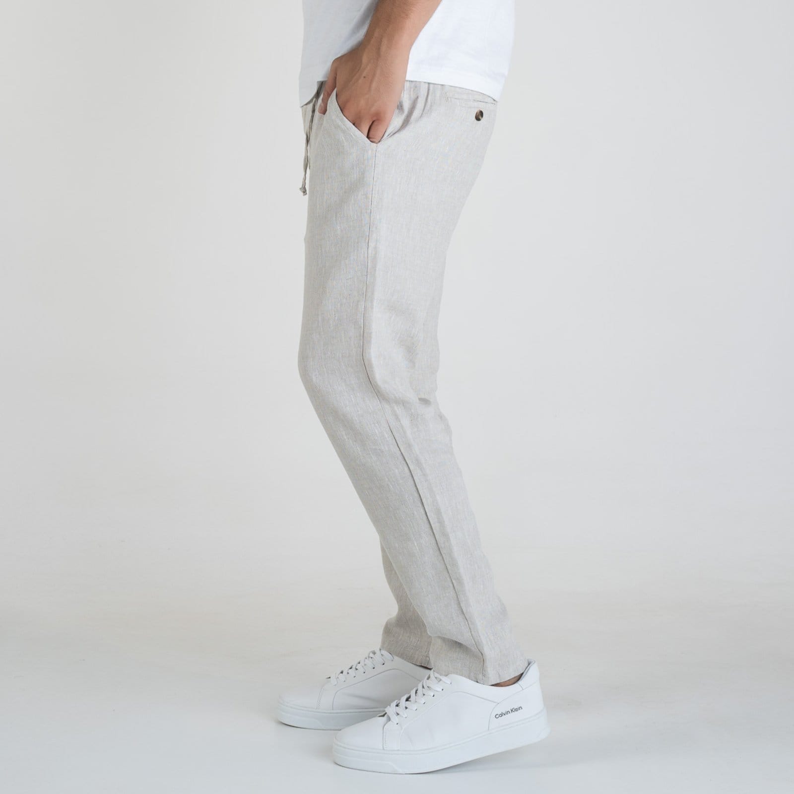 Vista 2 Calça Linho VersatiOld Areia VERSATIOLD bege